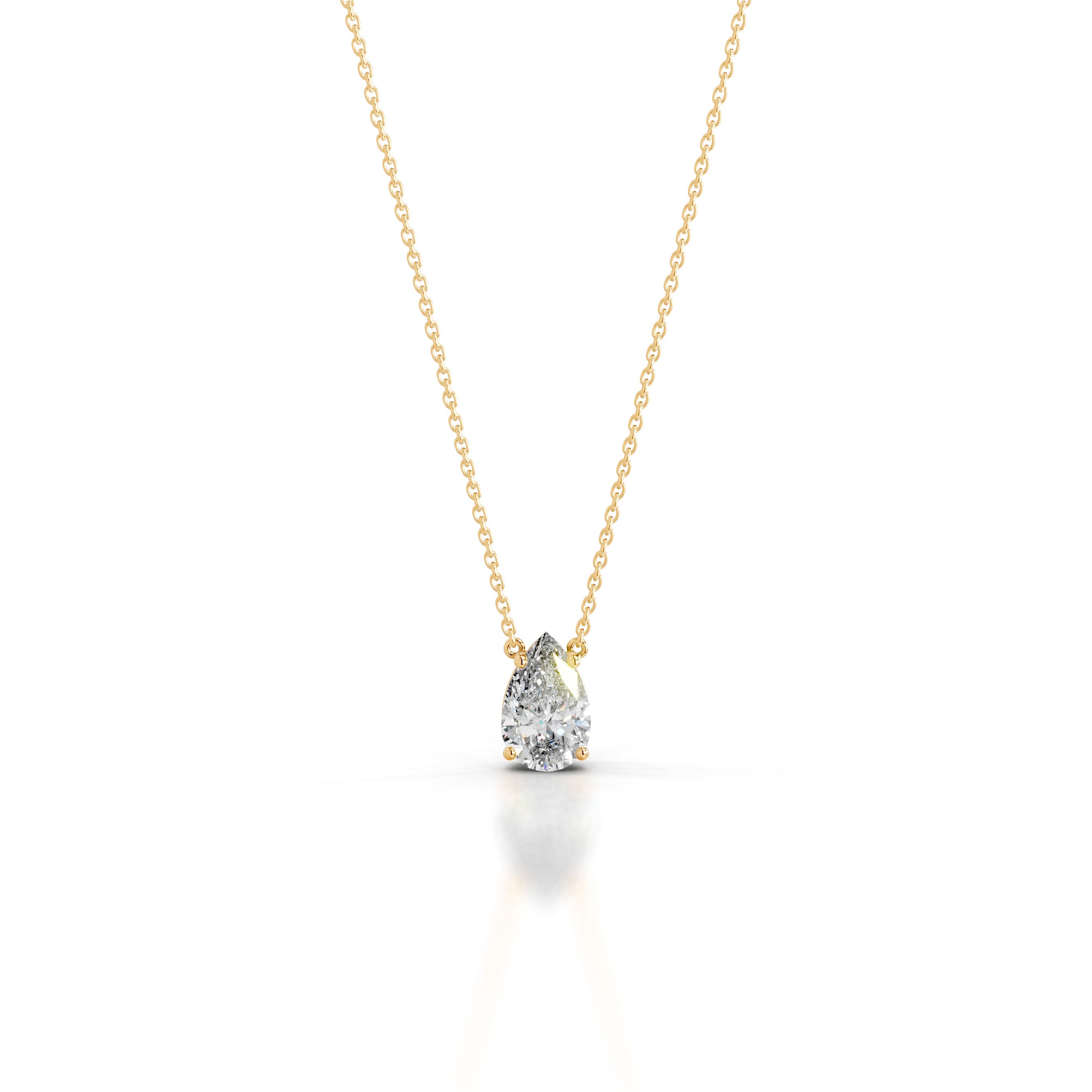 Mary Diamond Pendant - 18K Yellow Gold