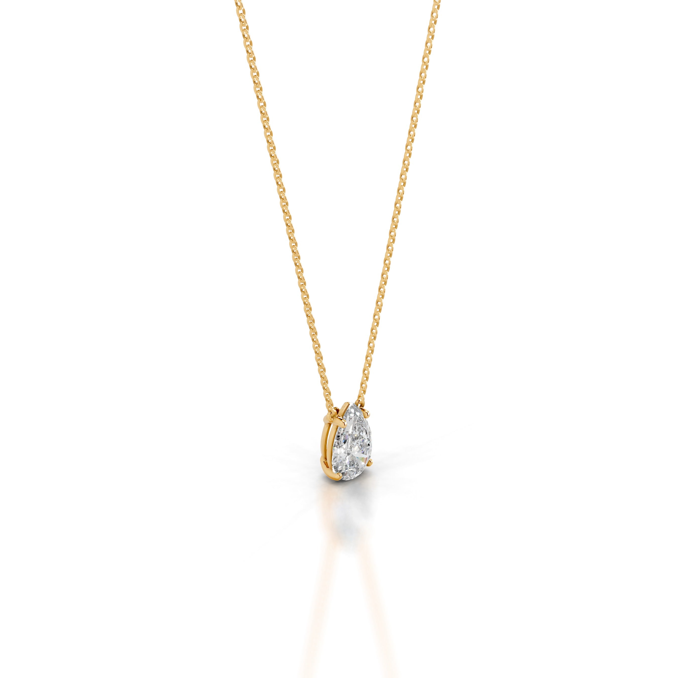 Mary Diamond Pendant - 18K Yellow Gold