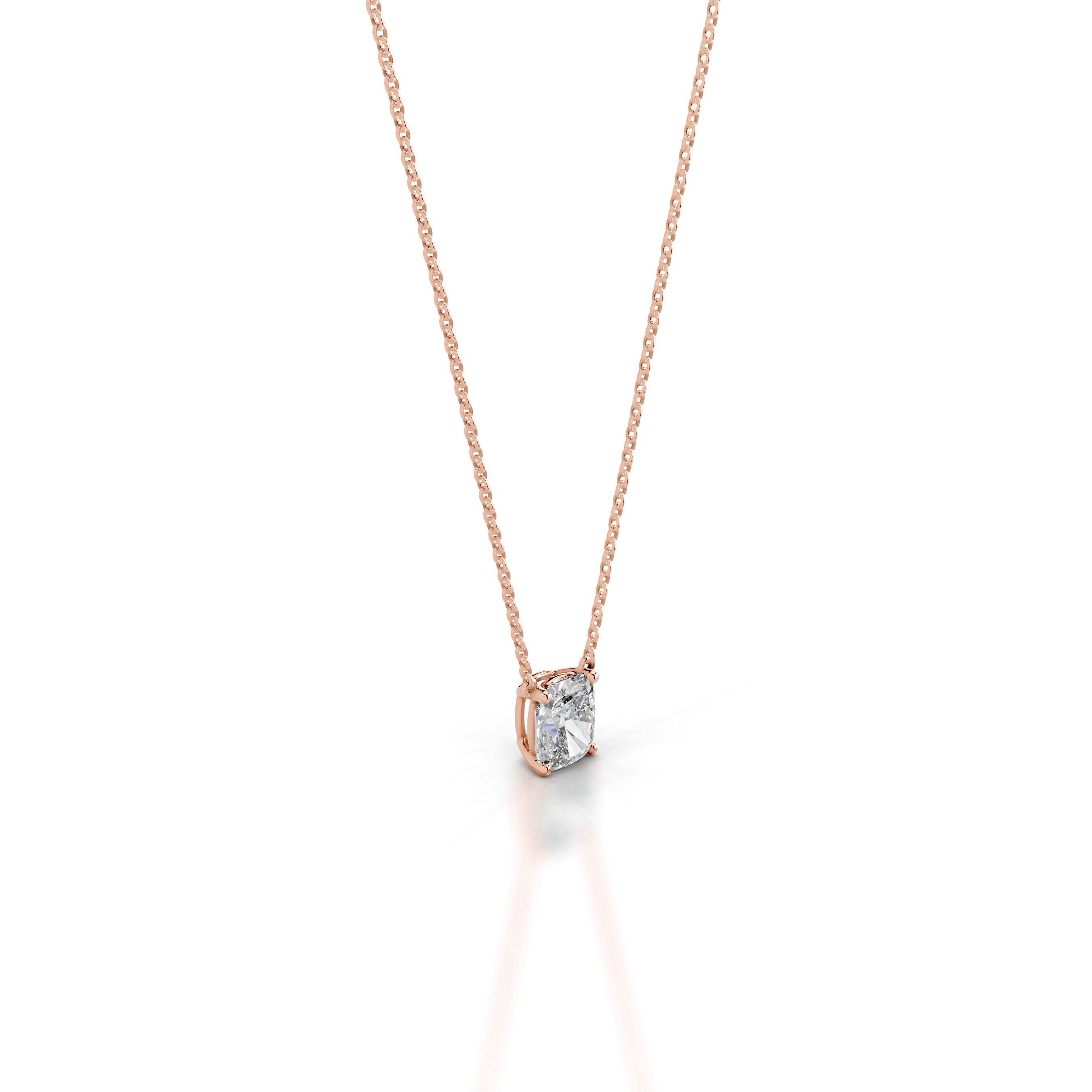 Mary Lab Grown Diamond Pendant - 14K Rose Gold