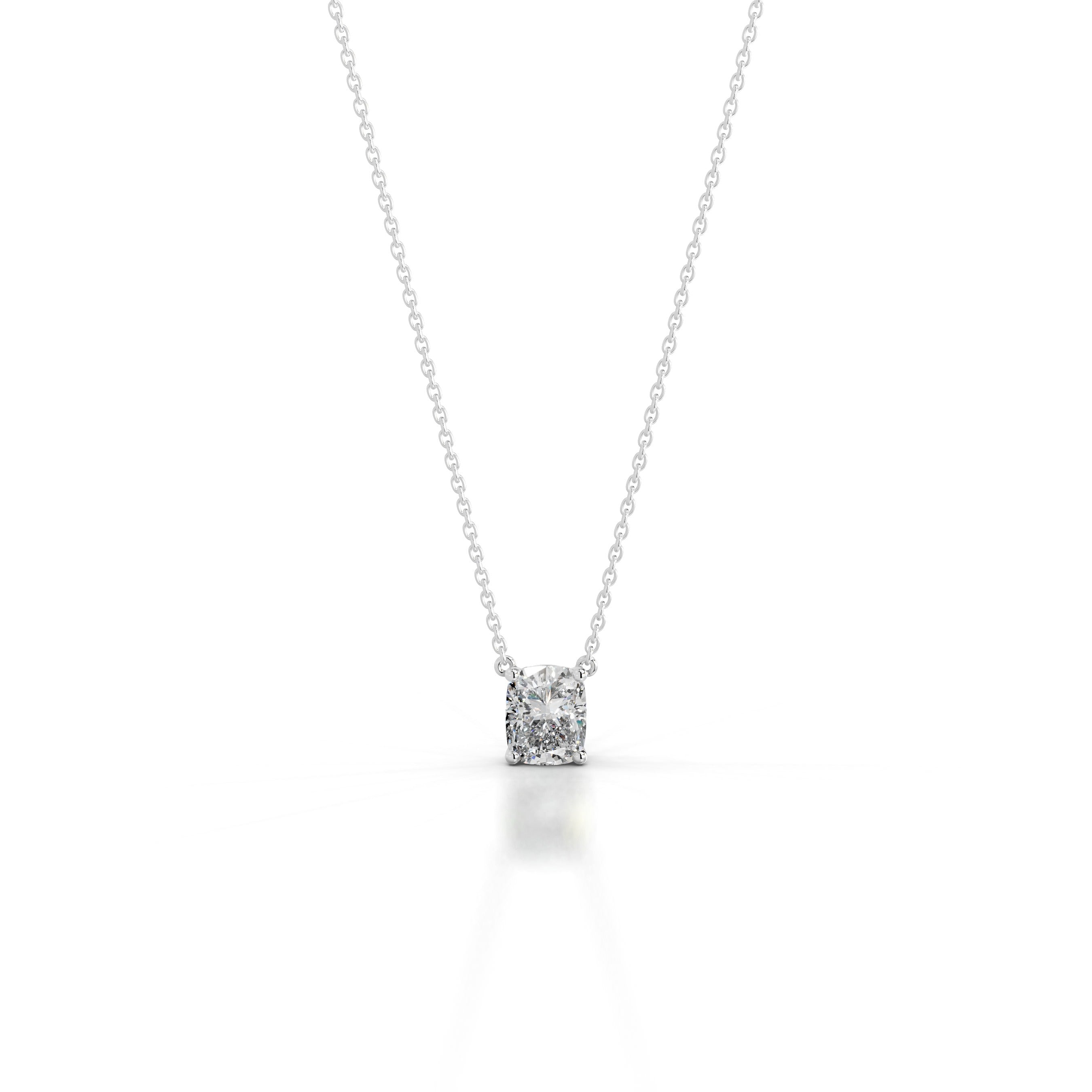 Mary Diamond Pendant - 14K White Gold