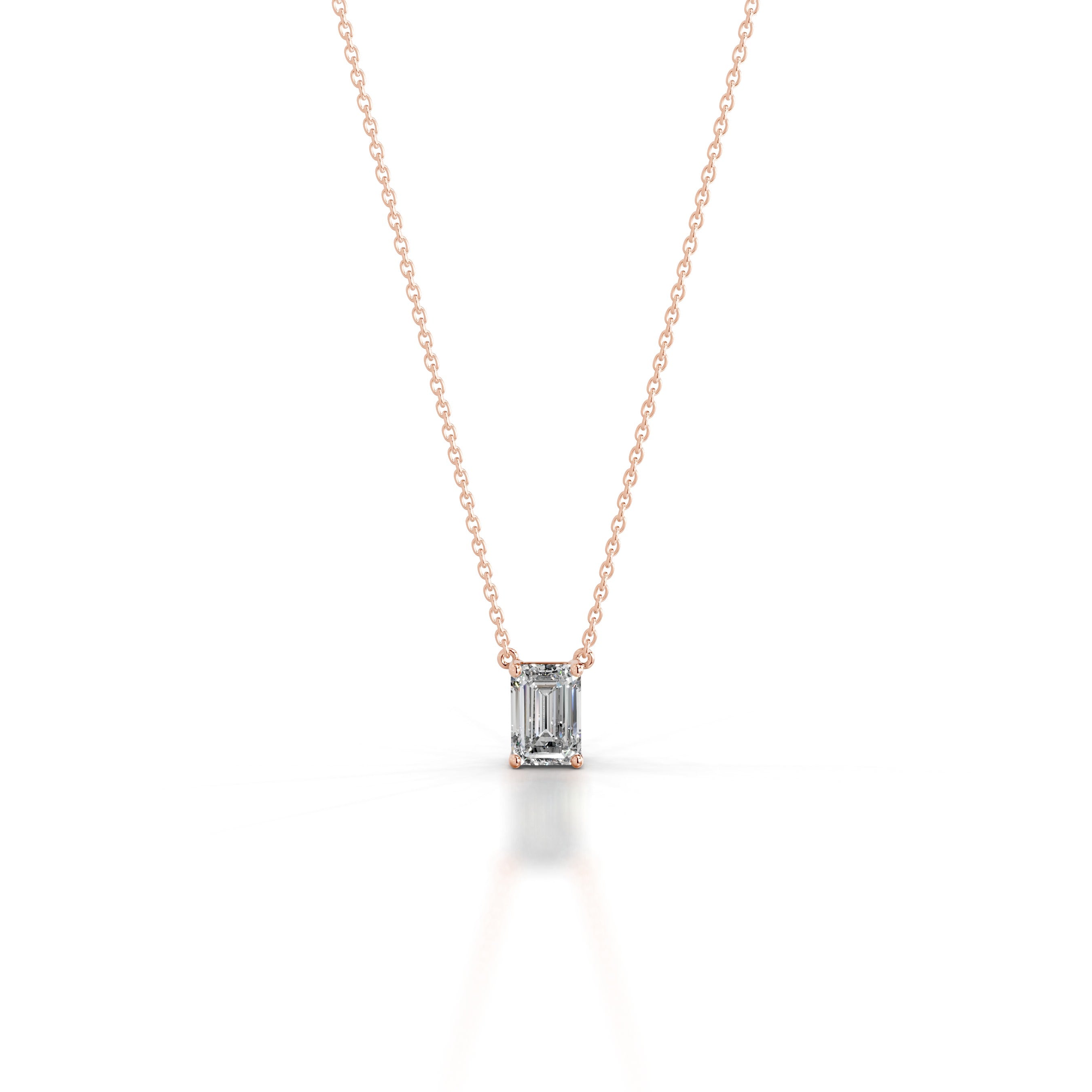 Mary Diamond Pendant - 14K Rose Gold