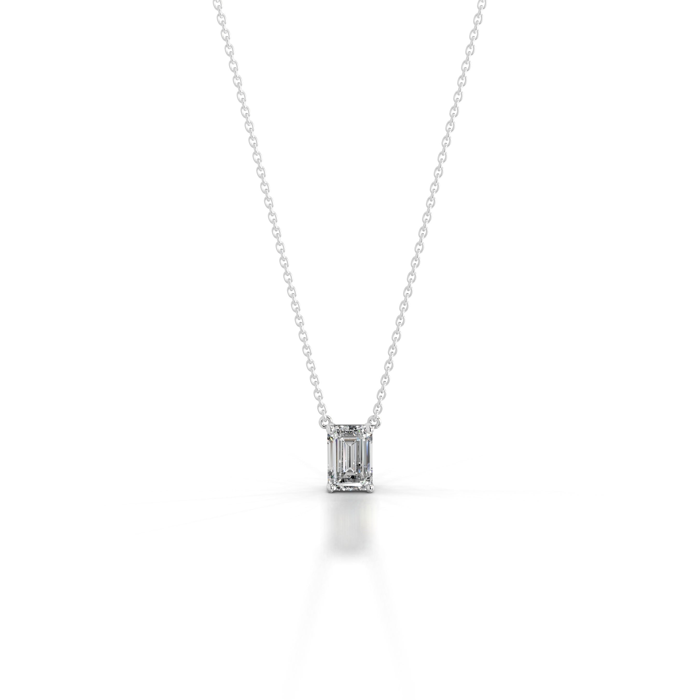 Mary Diamond Pendant - 18K White Gold