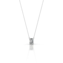 Mary Lab Grown Diamond Pendant - 14K White Gold