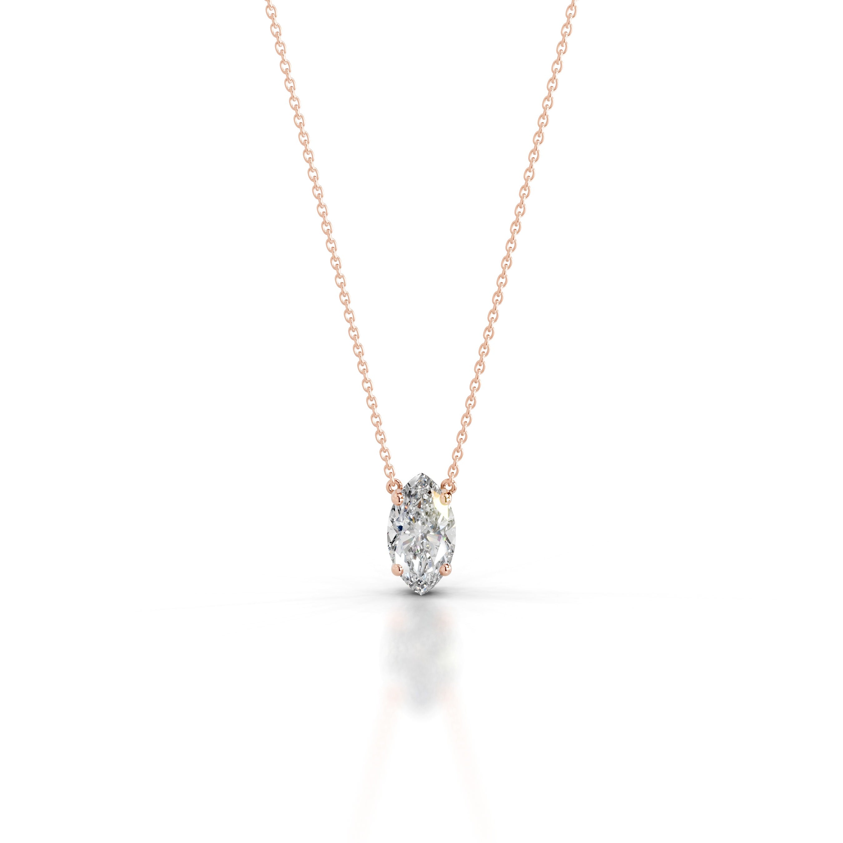 Mary Diamond Pendant - 14K Rose Gold