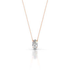 Mary Lab Grown Diamond Pendant - 14K Rose Gold