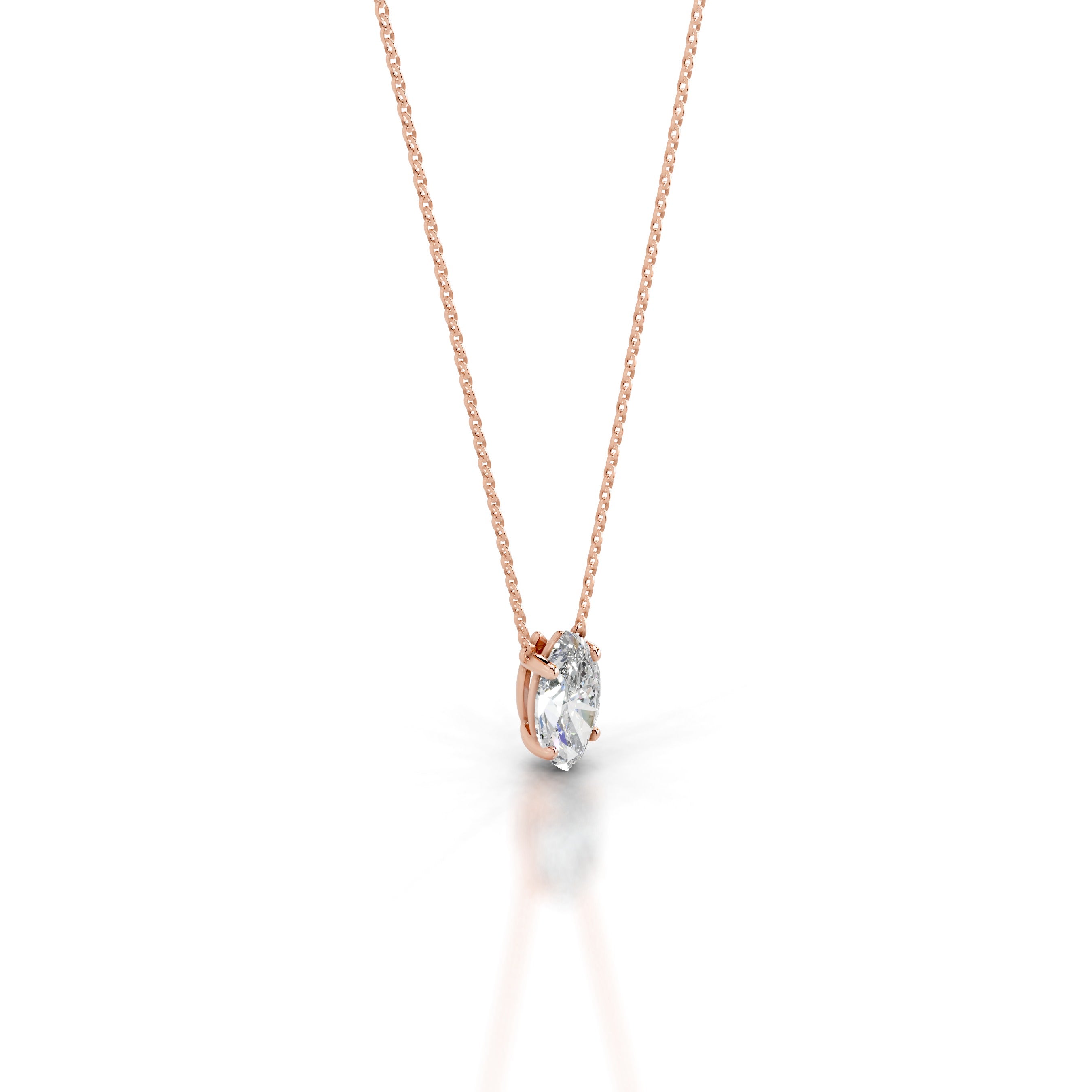 Mary Diamond Pendant - 14K Rose Gold