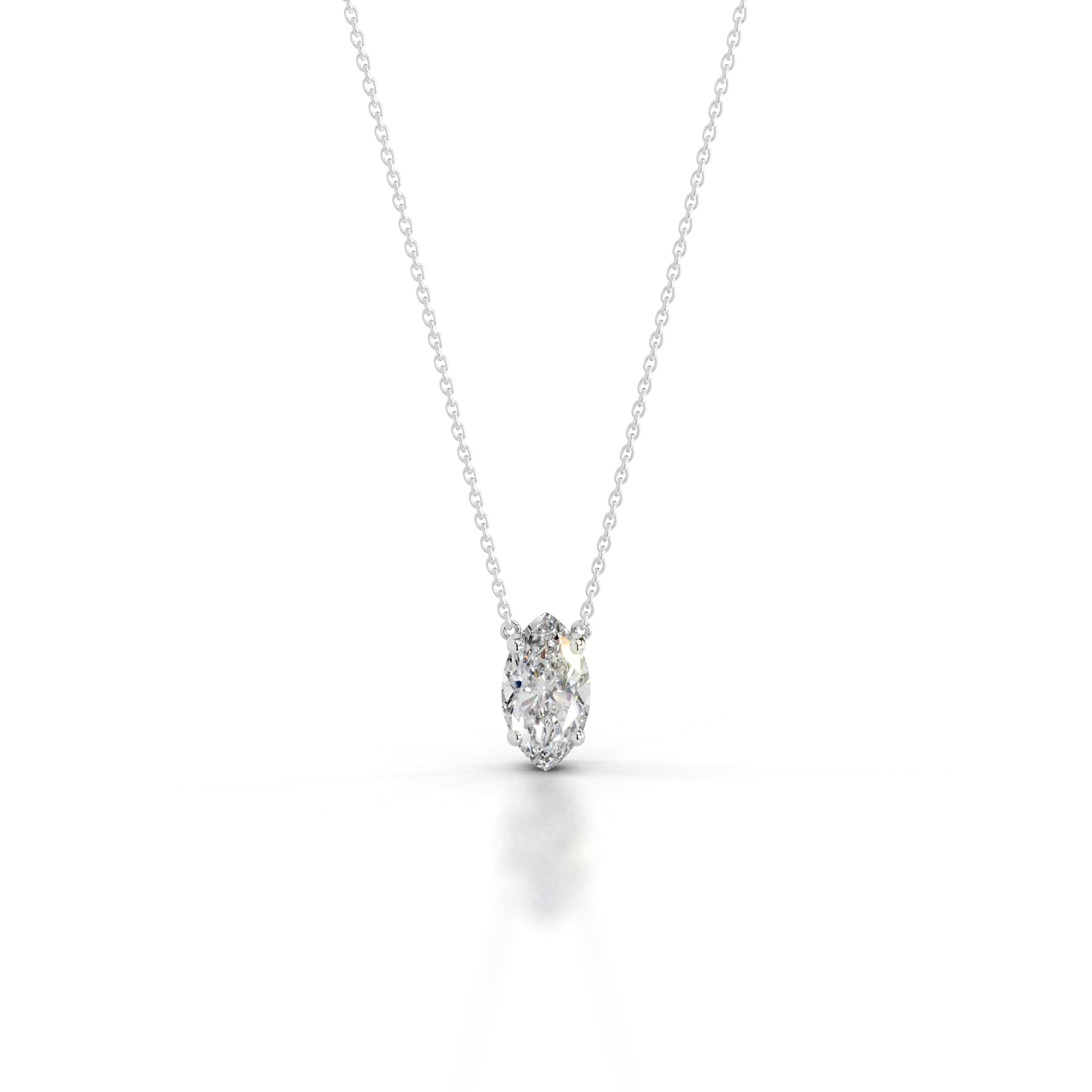 Mary Diamond Pendant - 18K White Gold