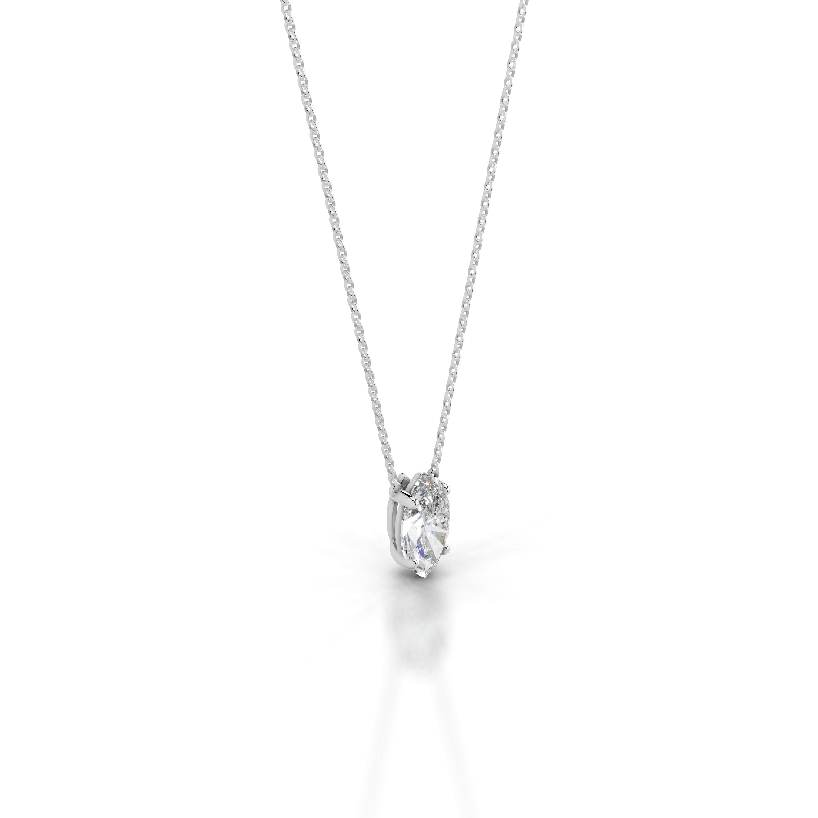 Mary Diamond Pendant - 18K White Gold