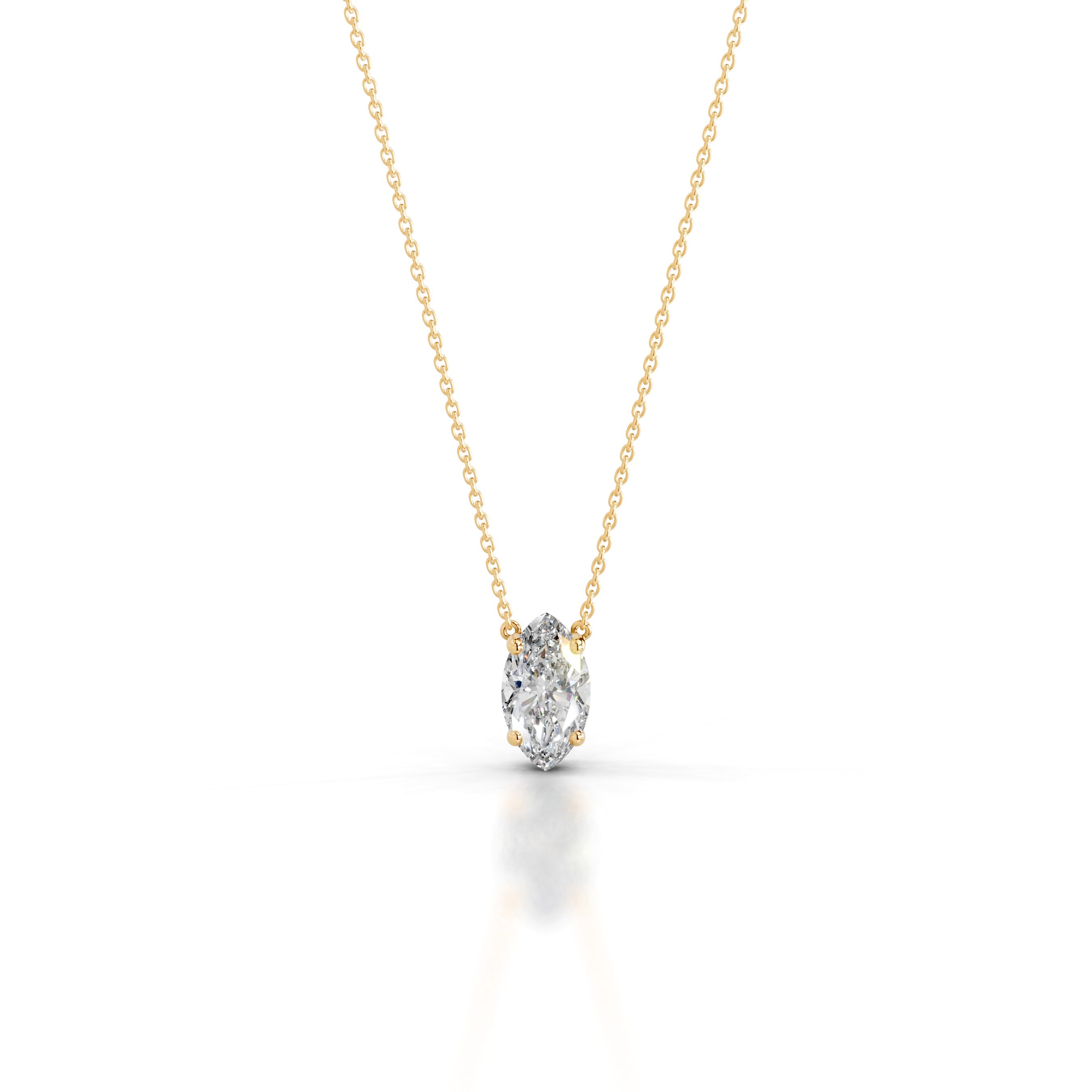 Mary Diamond Pendant - 18K Yellow Gold