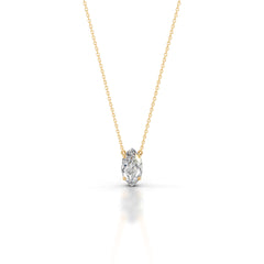 Mary Lab Grown Diamond Pendant - 18K Yellow Gold