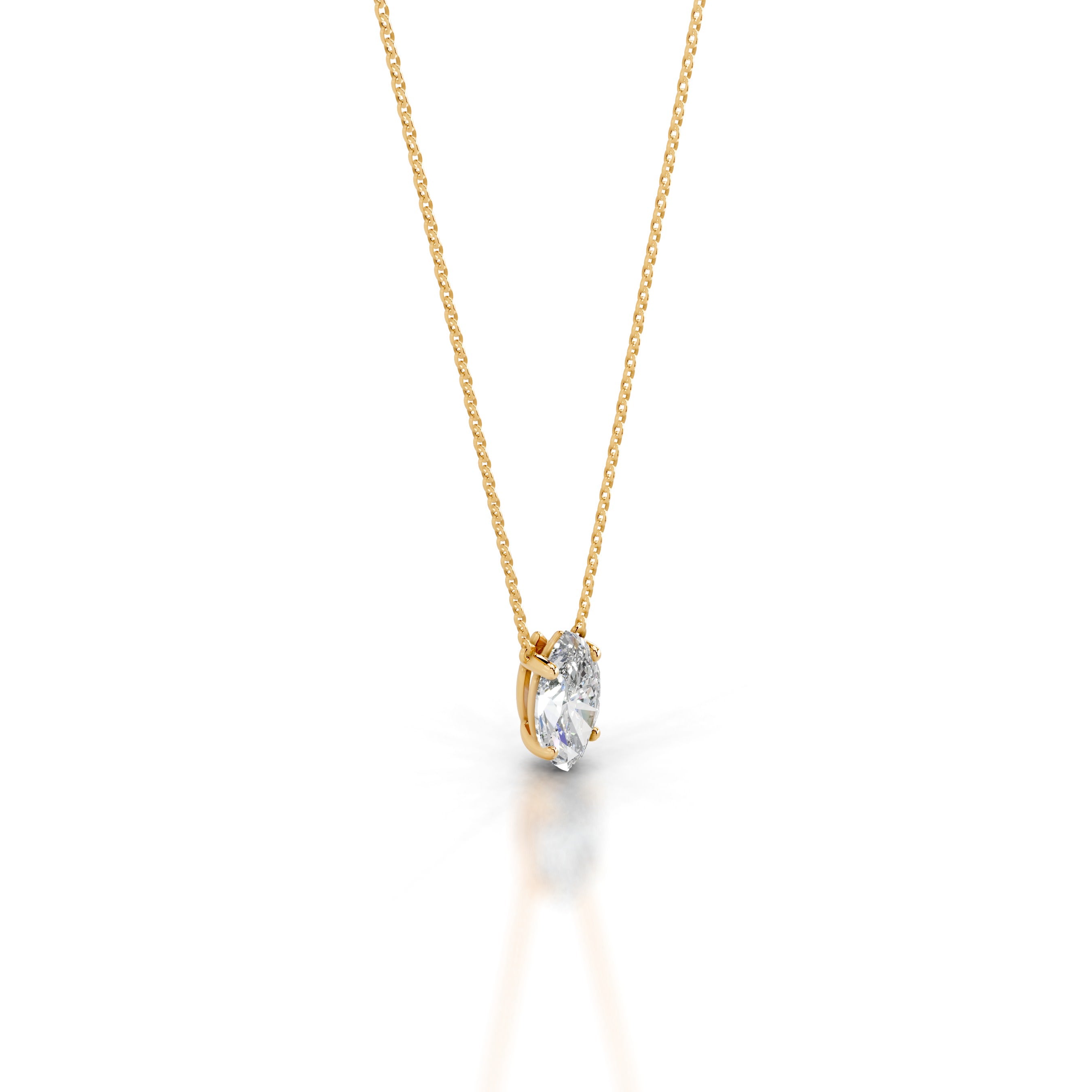 Mary Diamond Pendant - 18K Yellow Gold