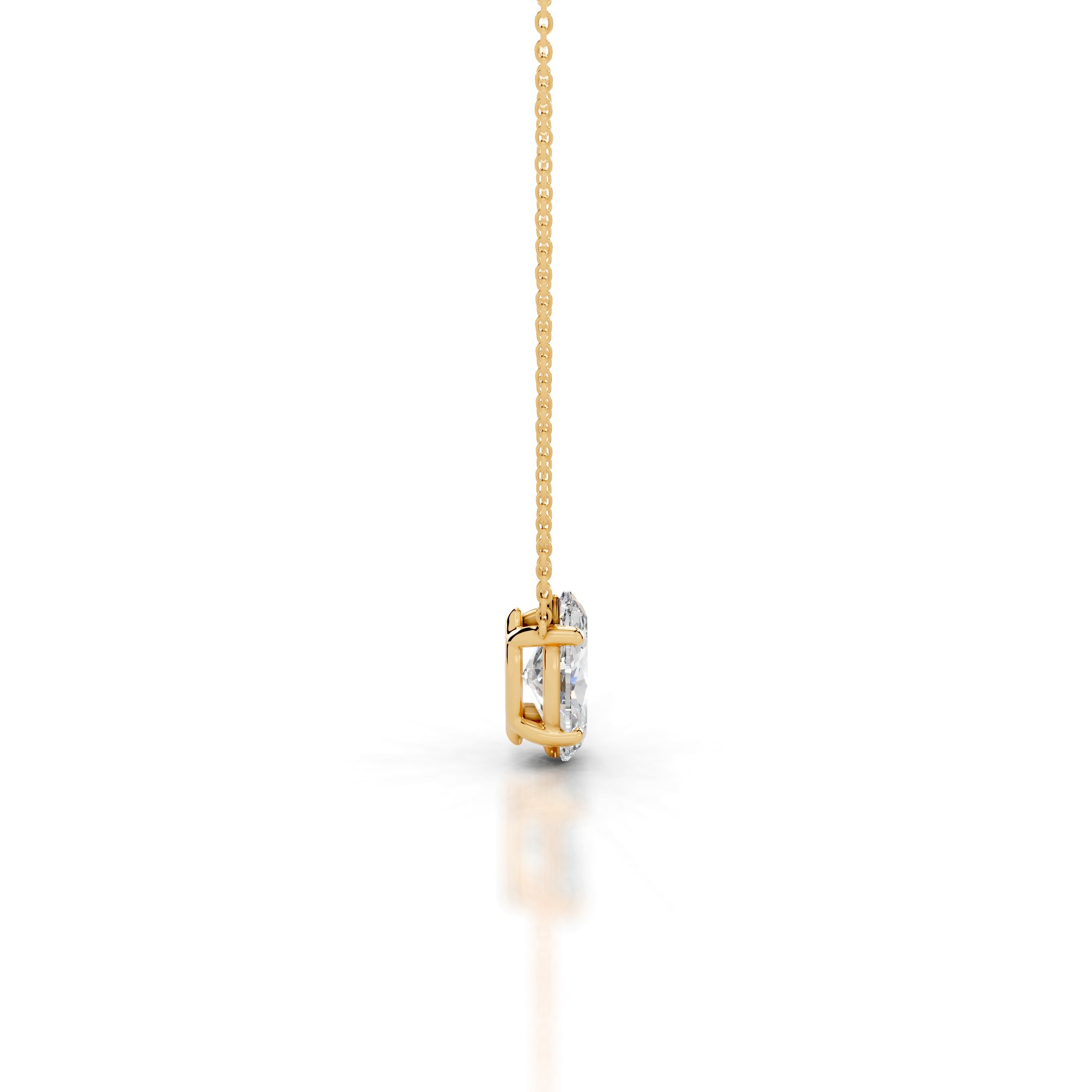 Mary Diamond Pendant - 18K Yellow Gold