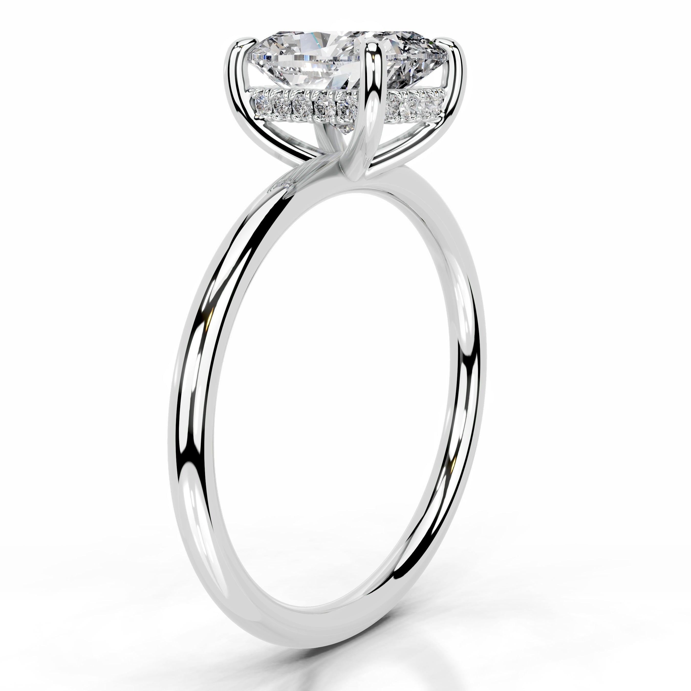 Willow Diamond Engagement Ring - 14K White Gold