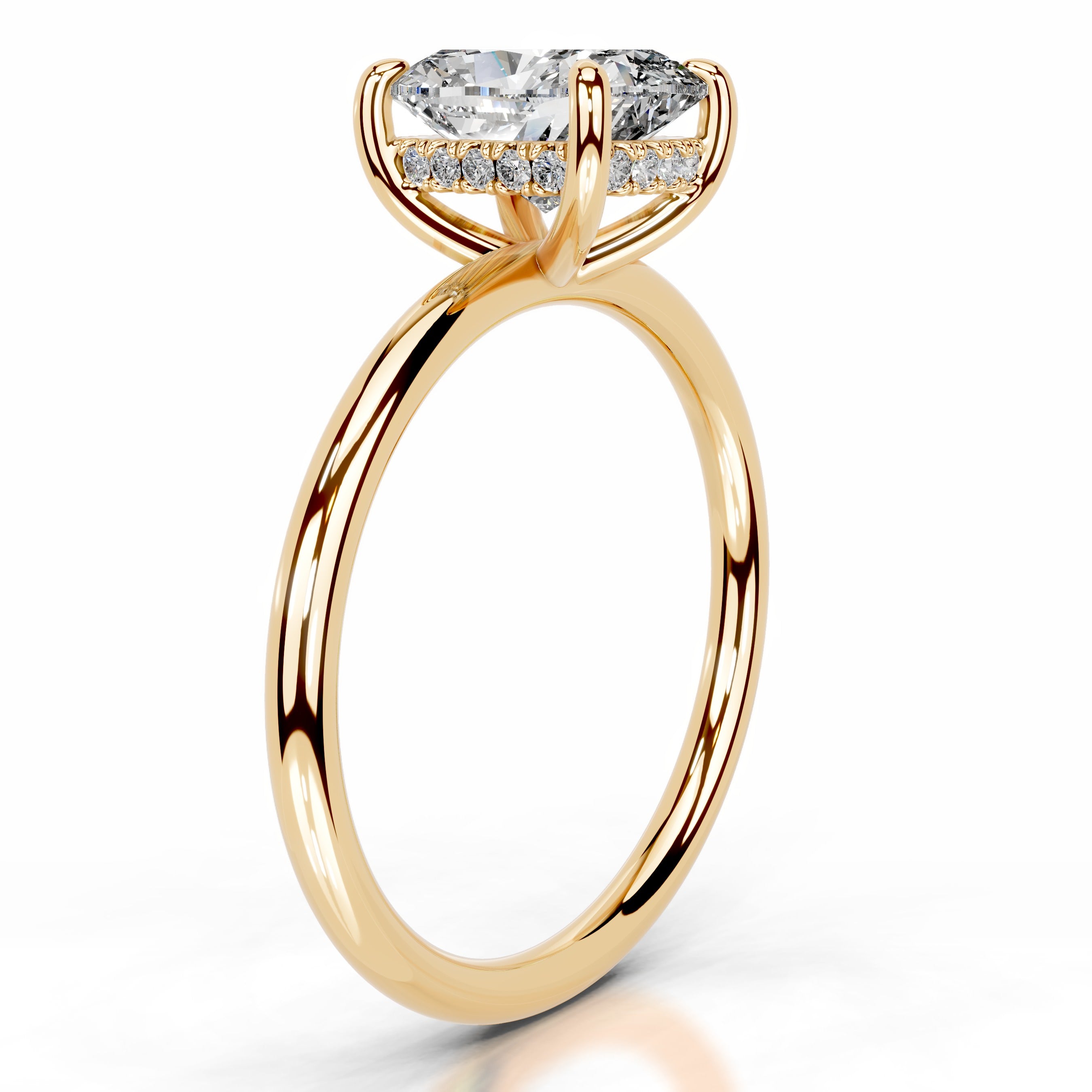 Willow Diamond Engagement Ring - 18K Yellow Gold