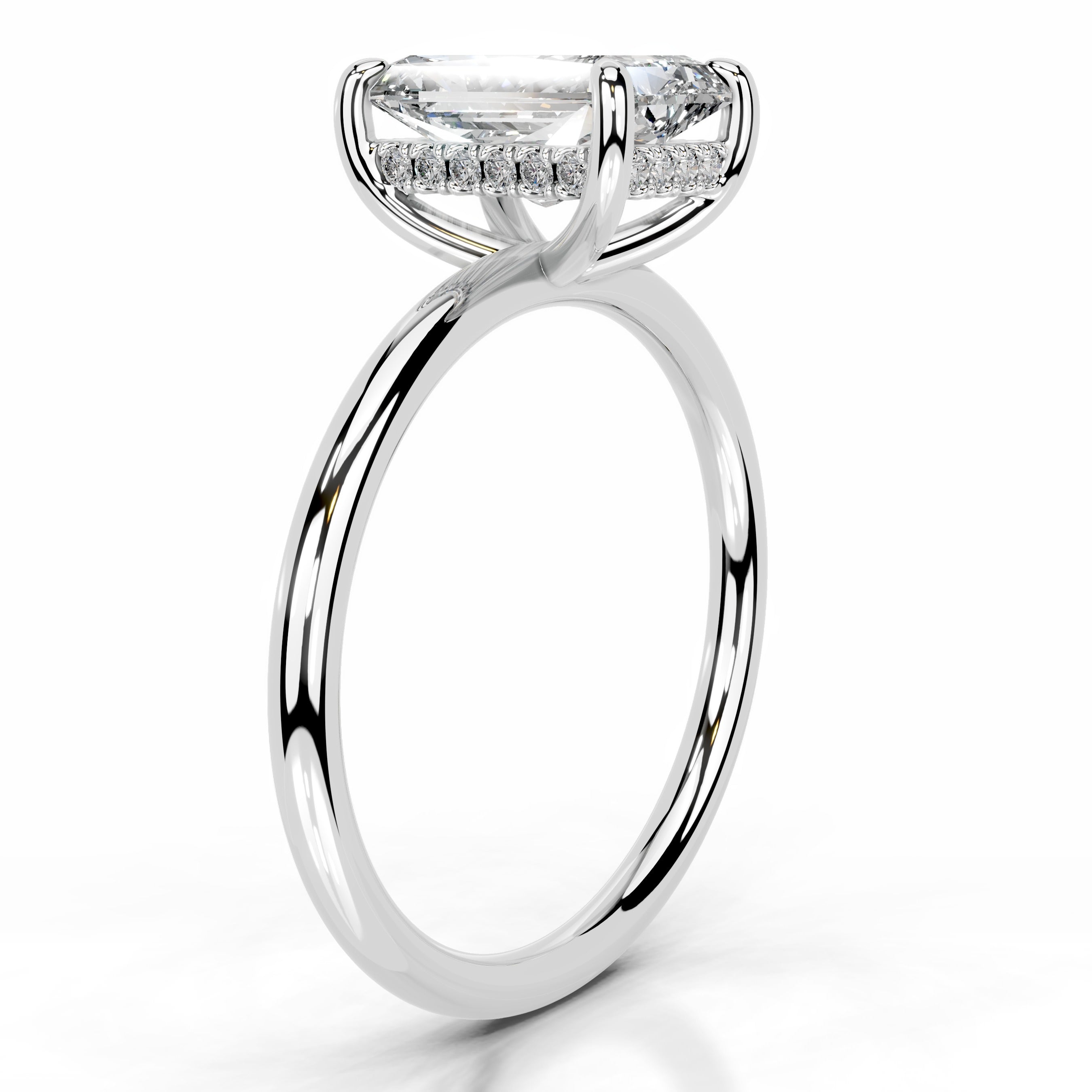 Willow Diamond Engagement Ring - 14K White Gold