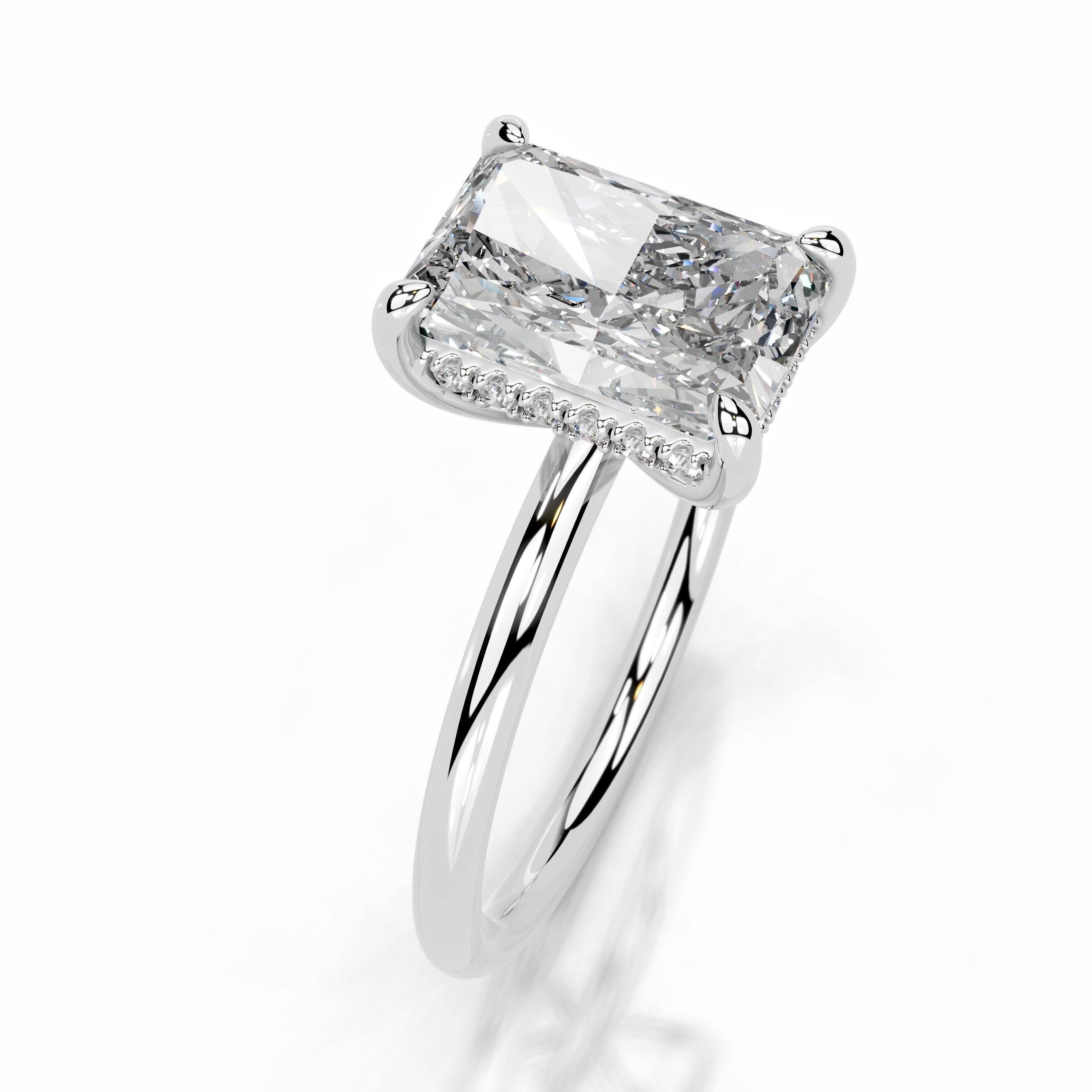 Willow Diamond Engagement Ring - 14K White Gold