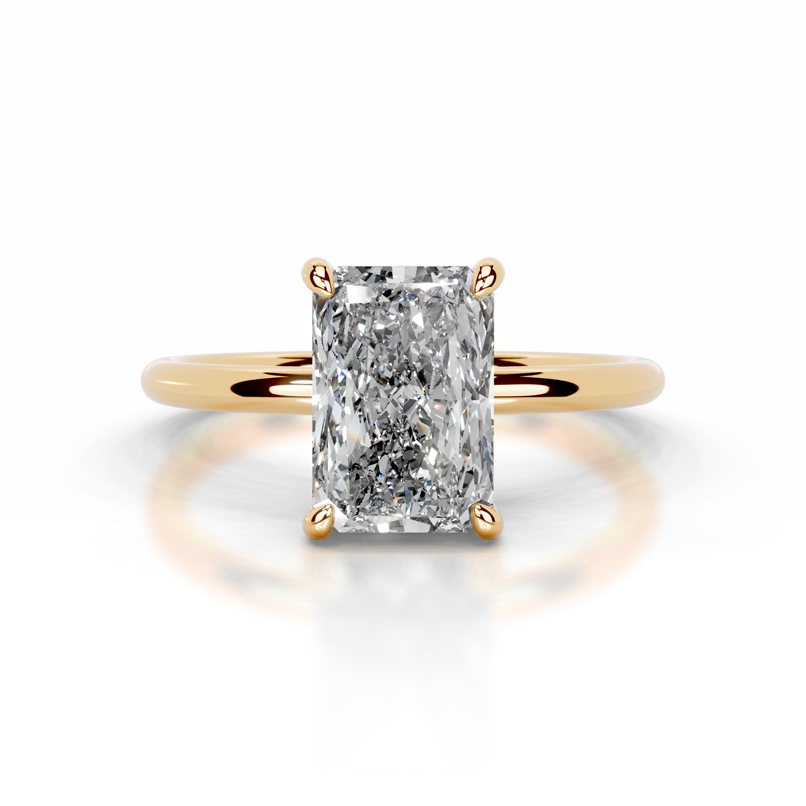 Willow Diamond Engagement Ring - 18K Yellow Gold