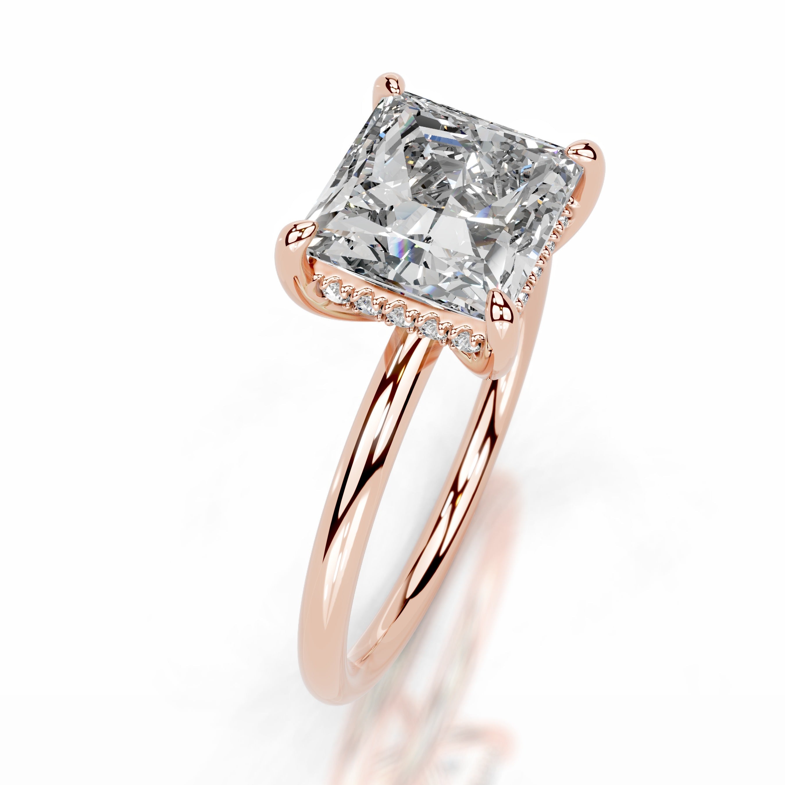 Willow Diamond Engagement Ring - 14K Rose Gold - Main Stone 3.02 Carat