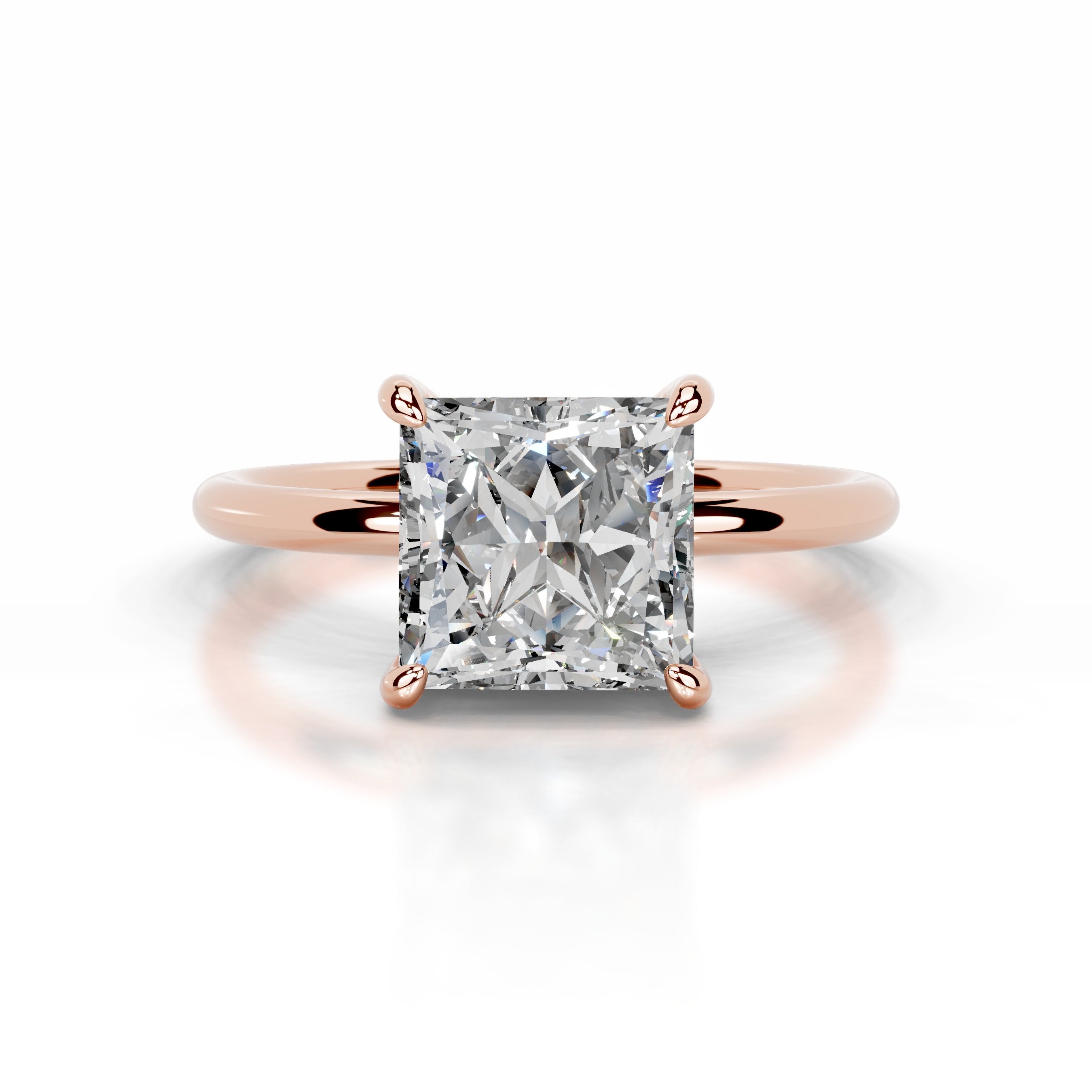 Willow Diamond Engagement Ring - 14K Rose Gold - Main Stone 3.02 Carat