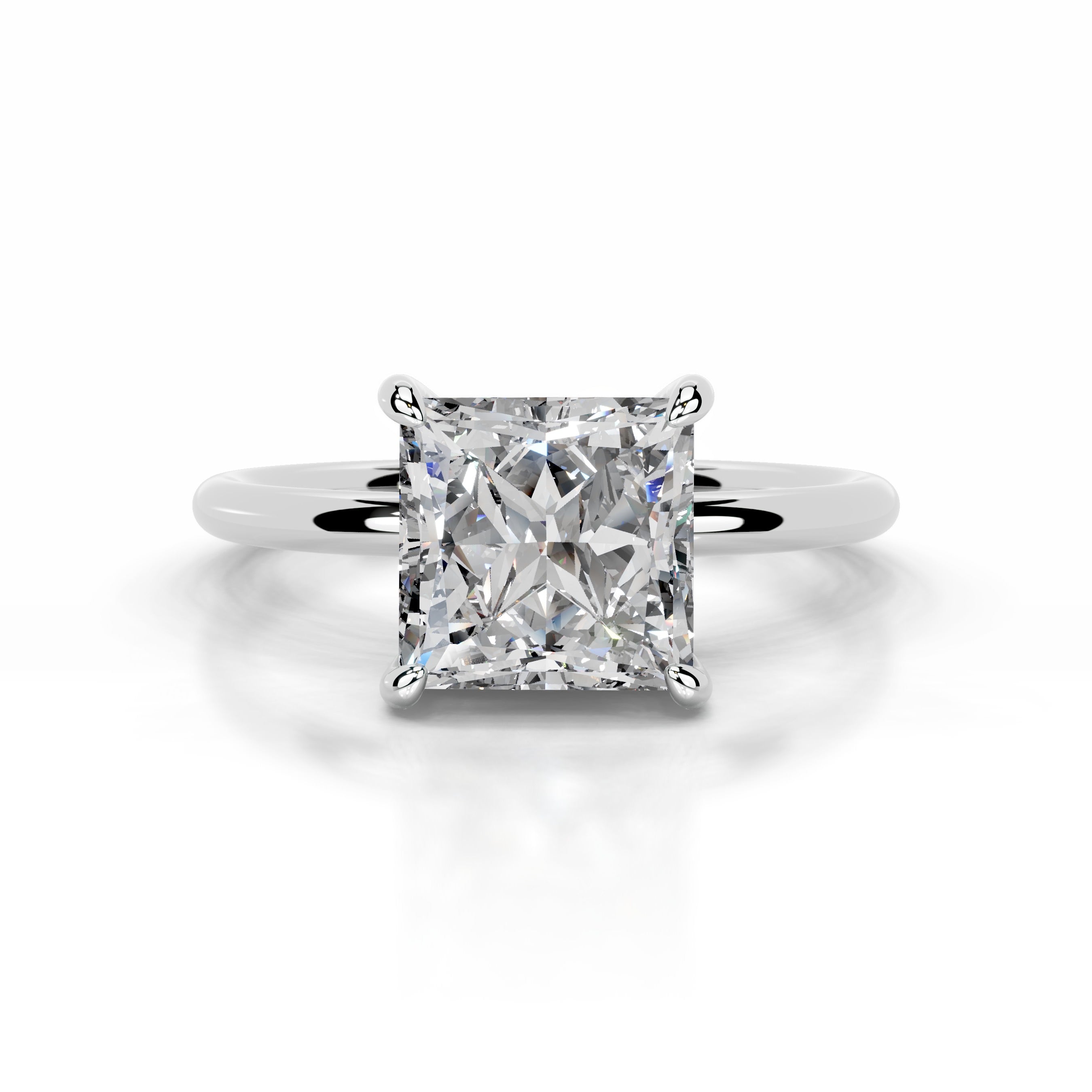 Willow Diamond Engagement Ring - 18K White Gold