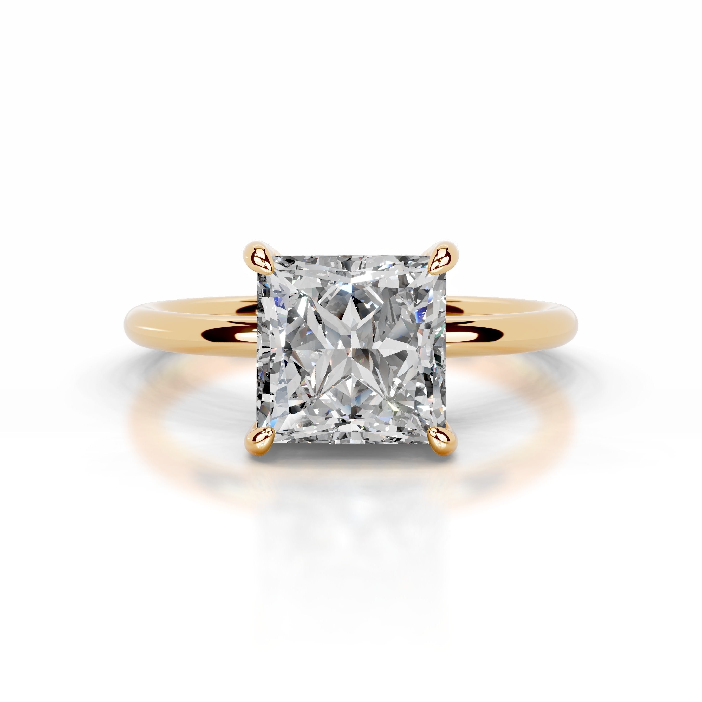 Willow Diamond Engagement Ring - 18K Yellow Gold - Main Stone 3.02 Carat