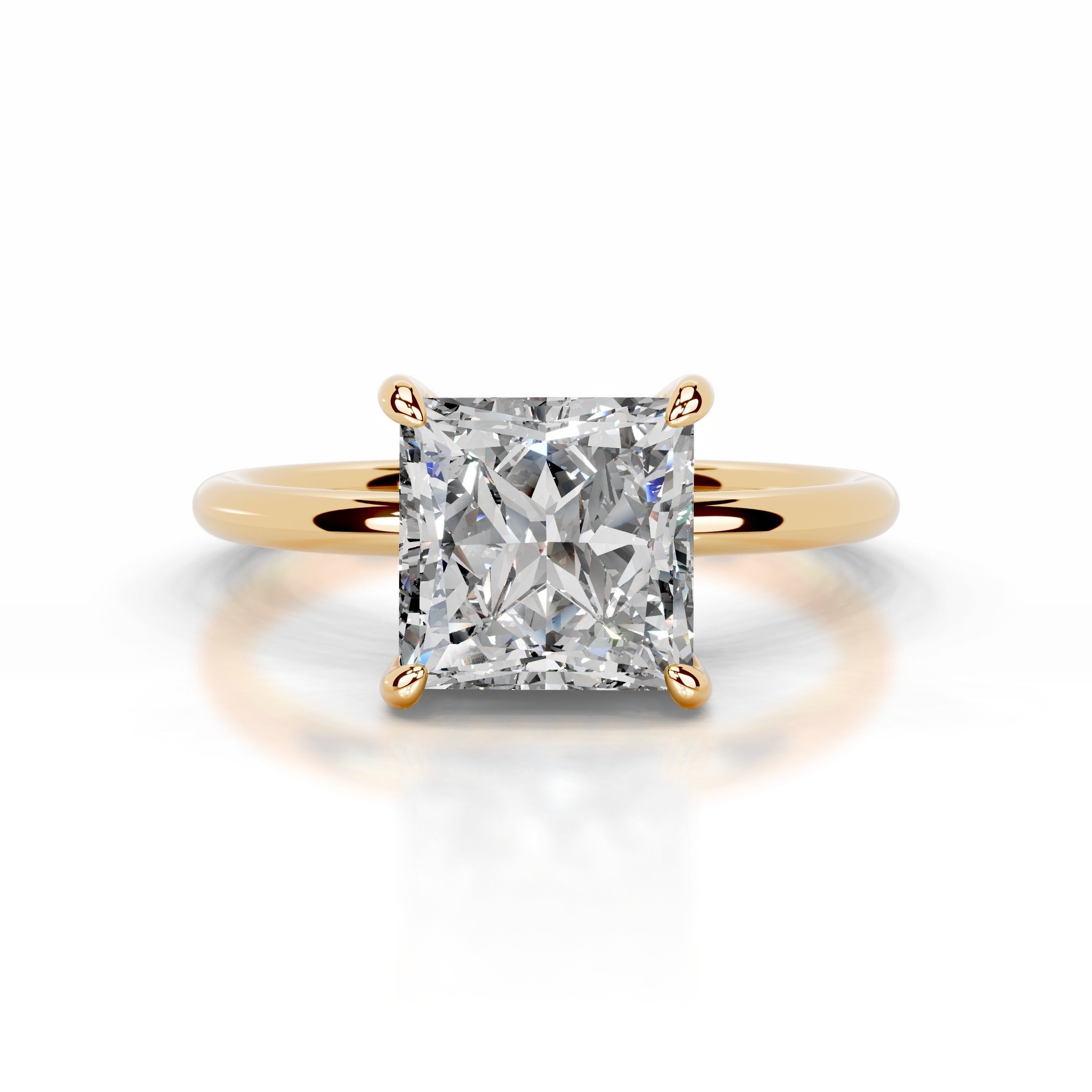 Willow Diamond Engagement Ring - 18K Yellow Gold