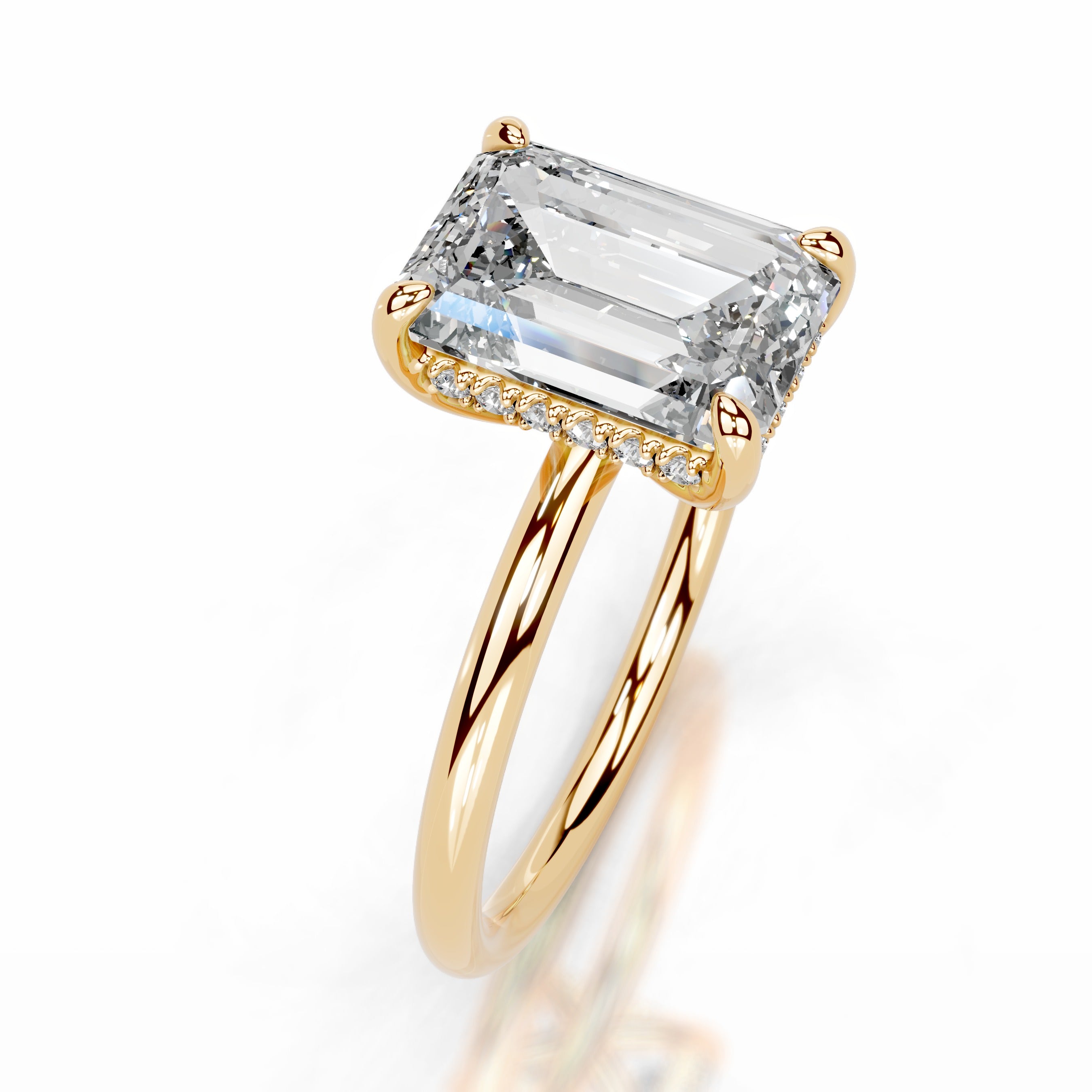 Willow Diamond Engagement Ring - 18K Yellow Gold