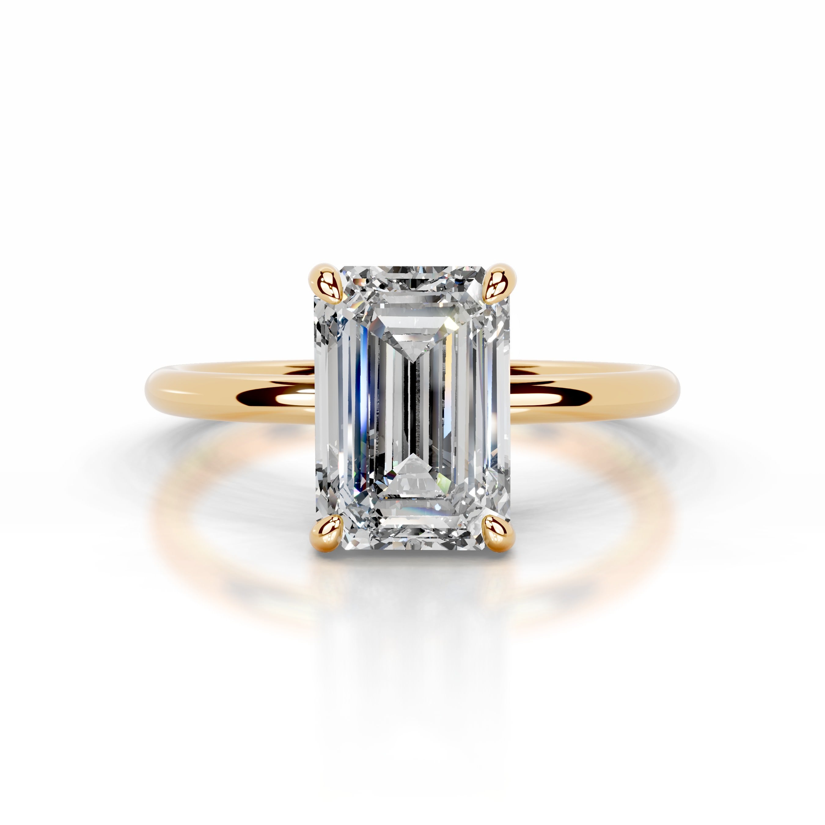 Willow Diamond Engagement Ring - 18K Yellow Gold