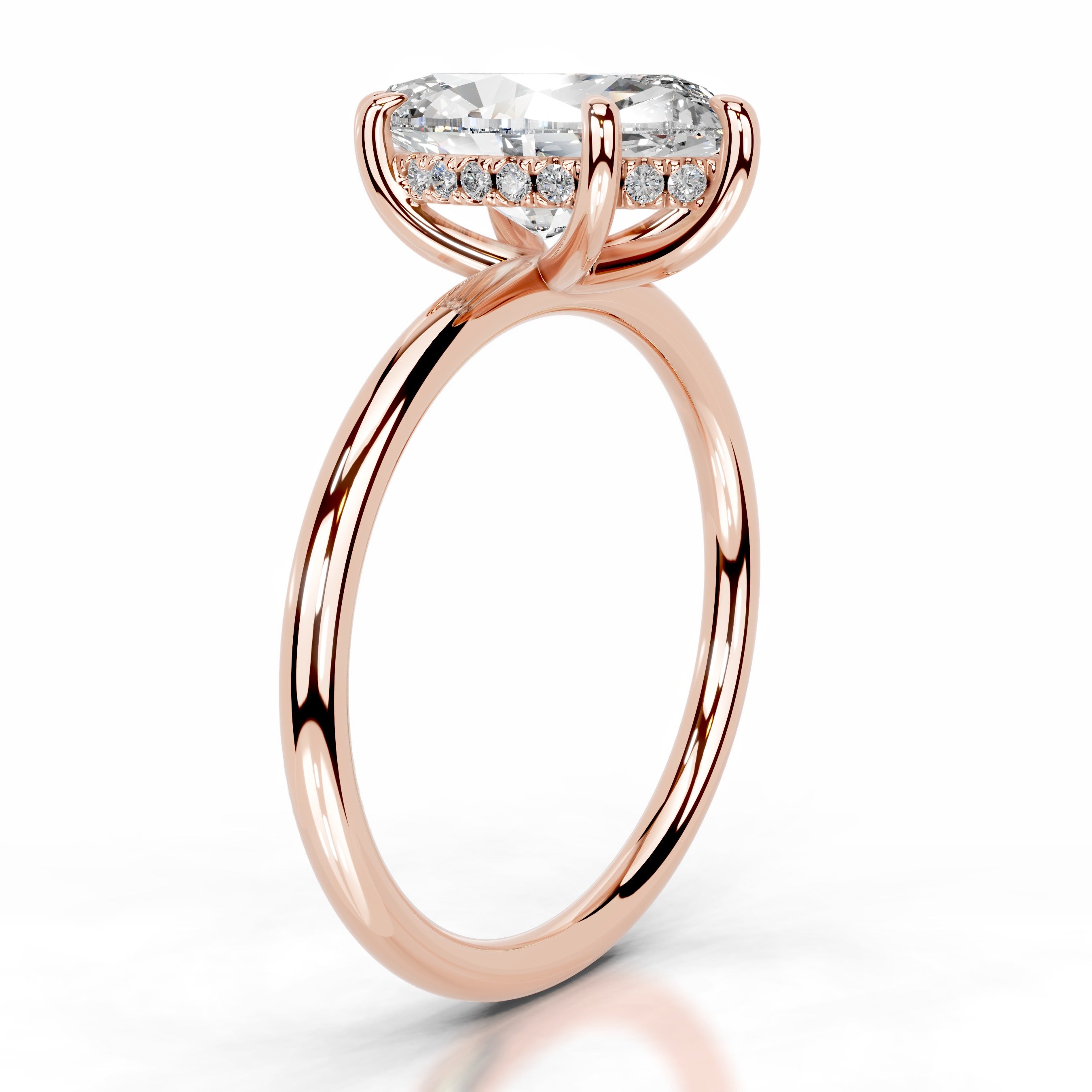 Willow Diamond Engagement Ring - 14K Rose Gold