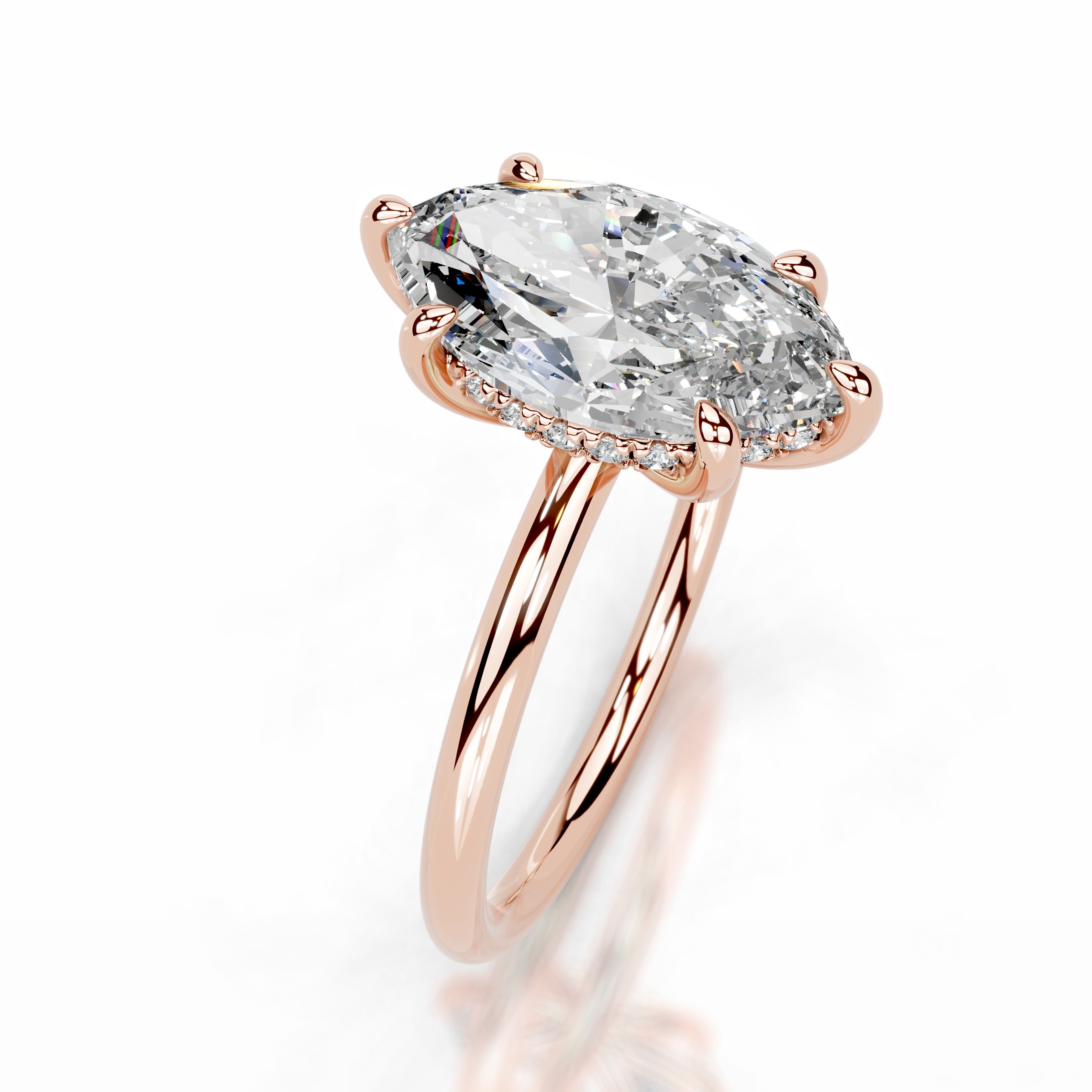 Willow Diamond Engagement Ring - 14K Rose Gold