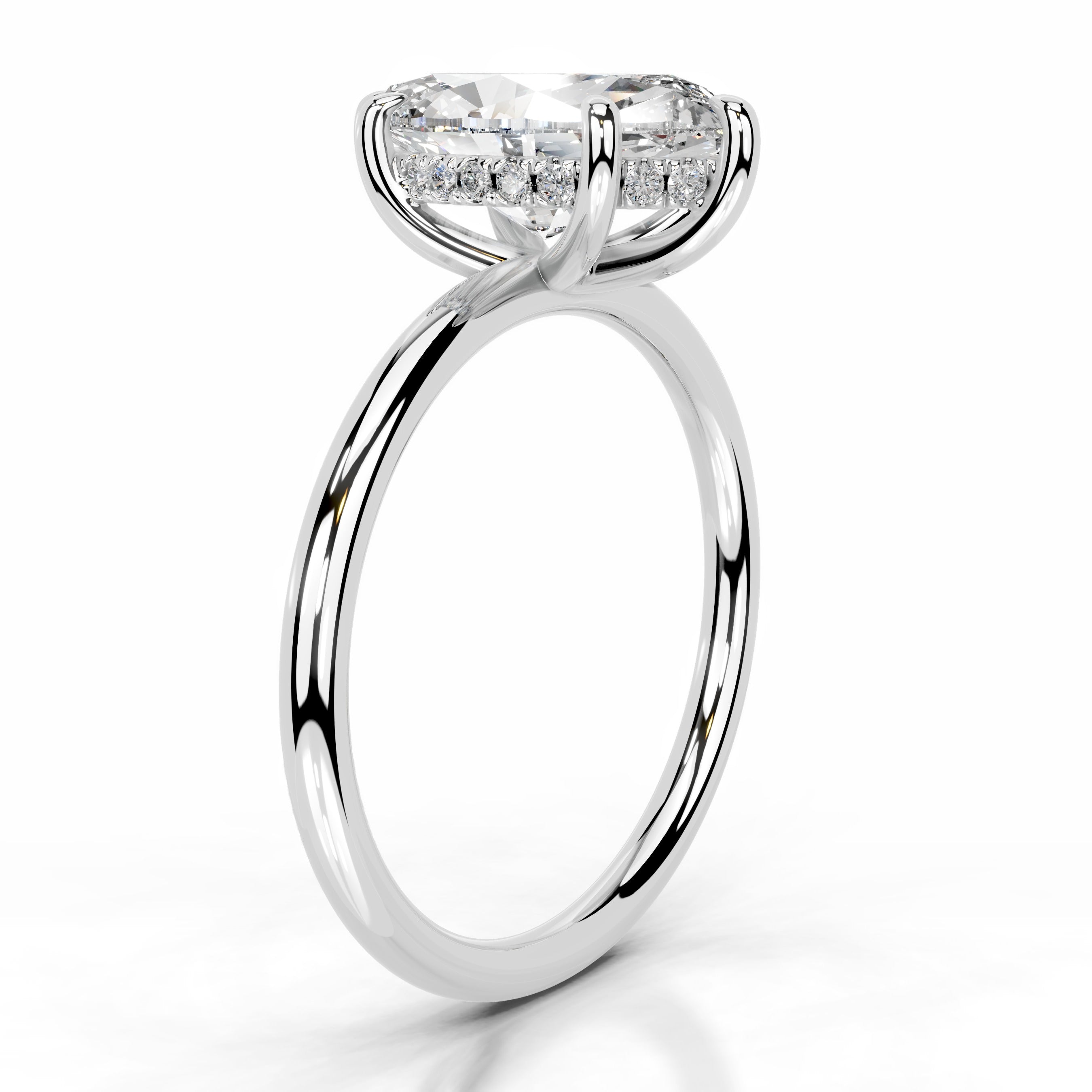 Willow Diamond Engagement Ring - 14K White Gold