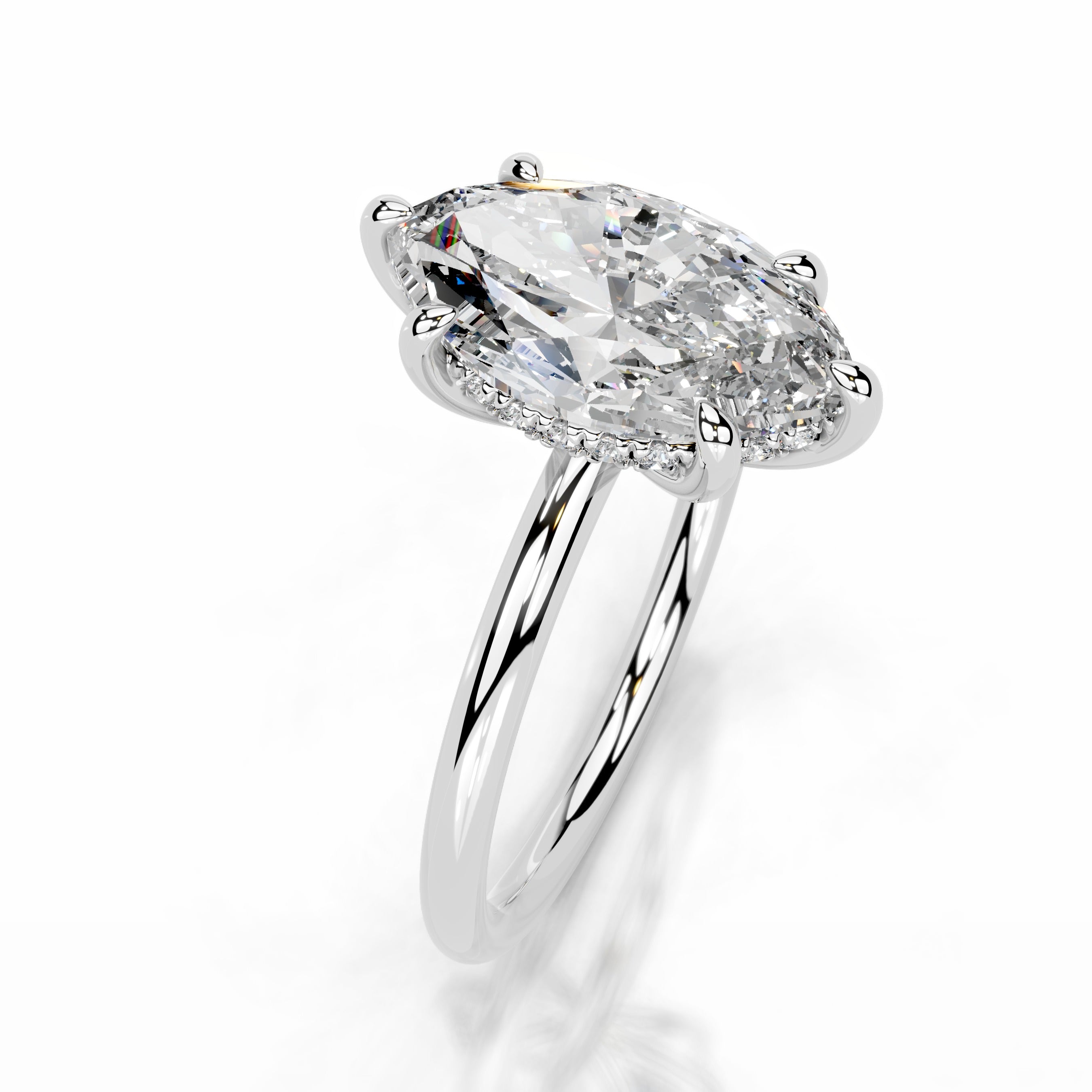 Willow Diamond Engagement Ring - 14K White Gold