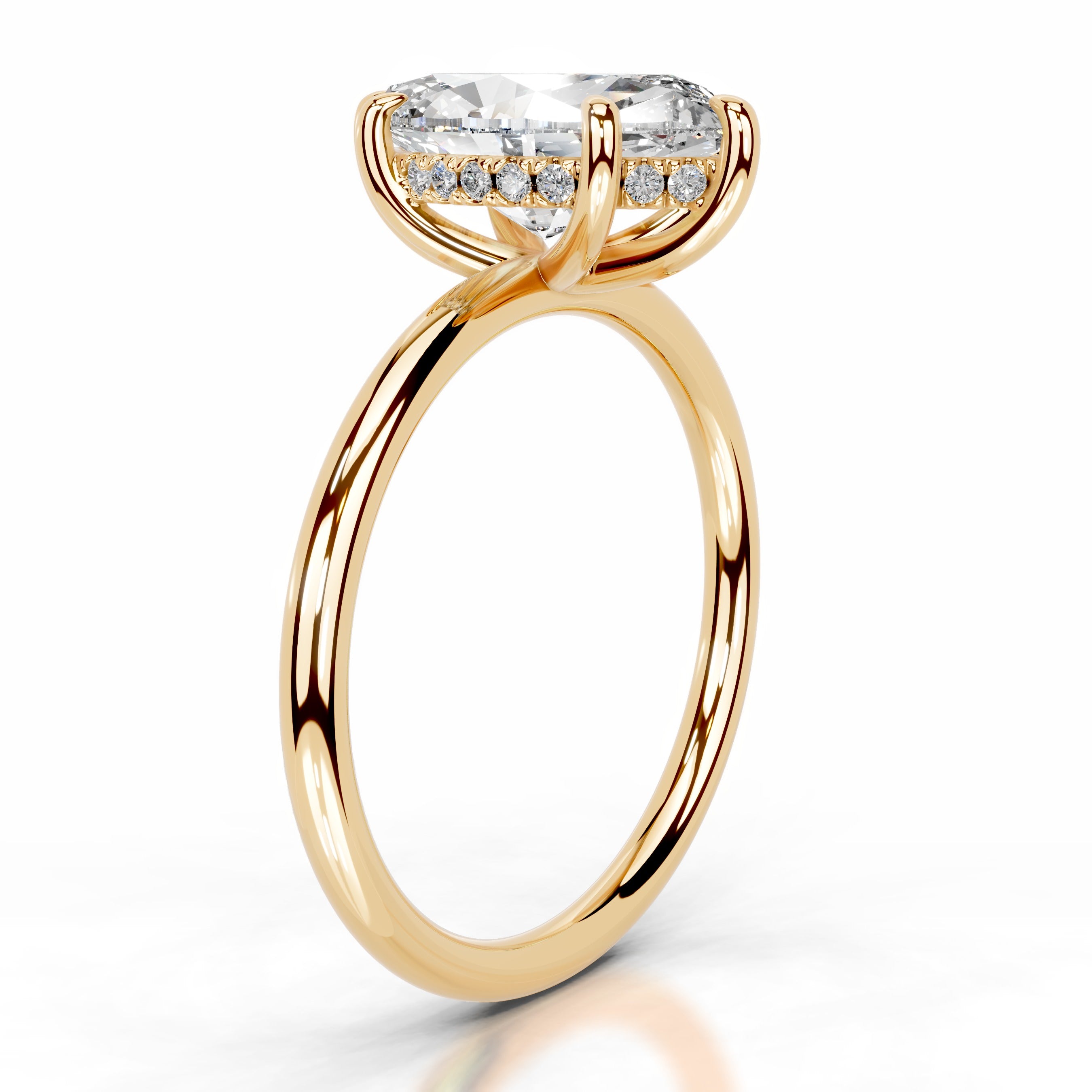 Willow Diamond Engagement Ring - 18K Yellow Gold