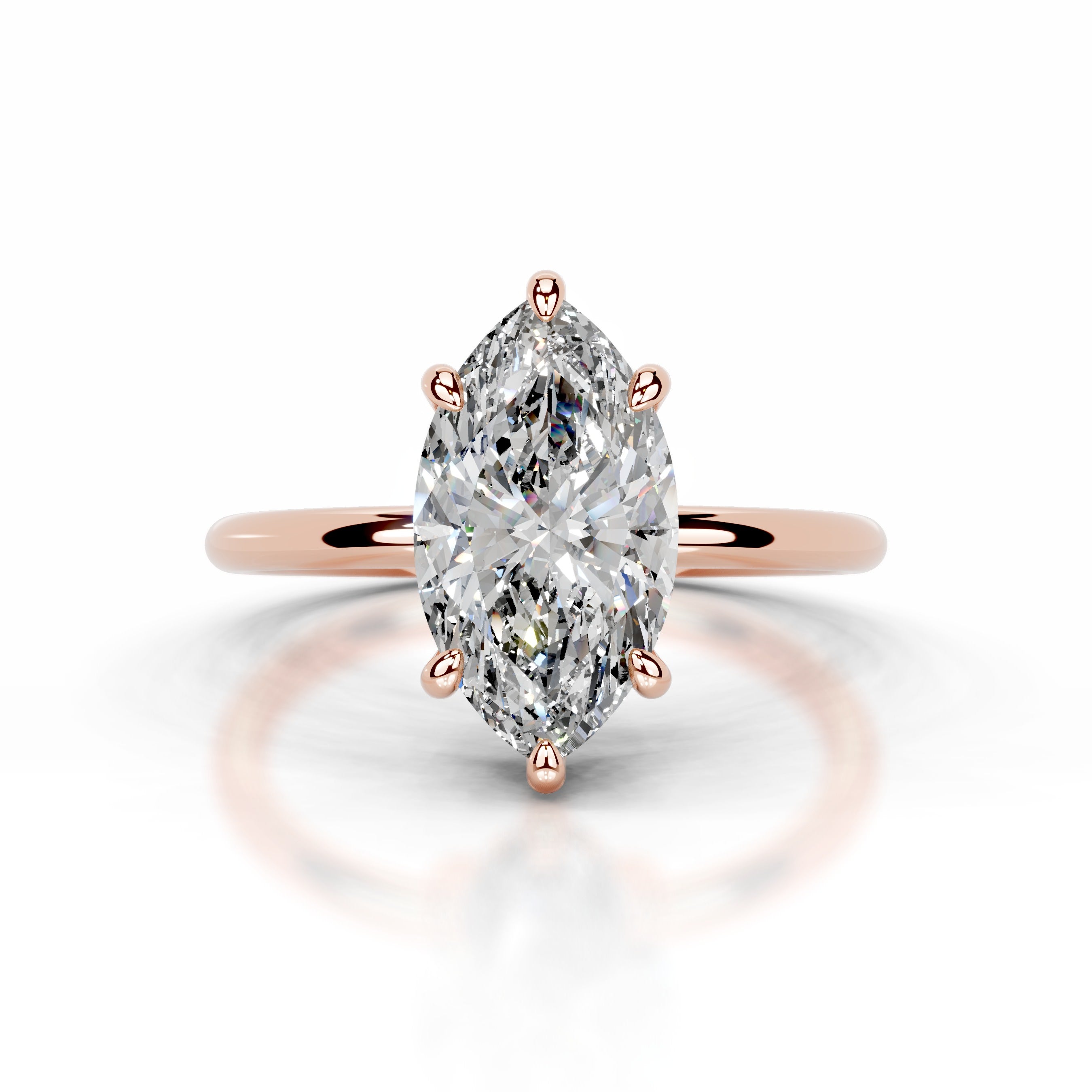 Willow Diamond Engagement Ring - 14K Rose Gold