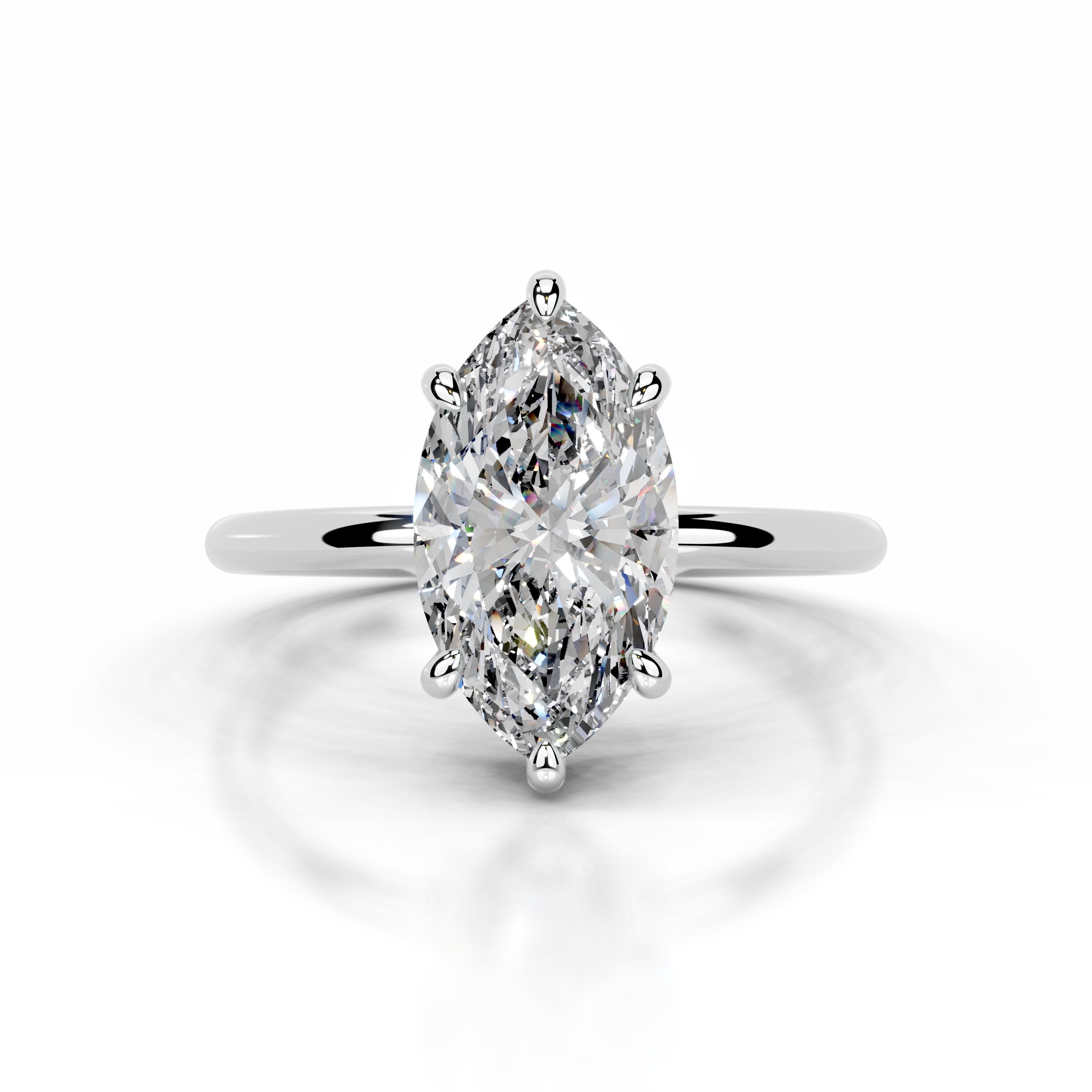 Willow Diamond Engagement Ring - 14K White Gold