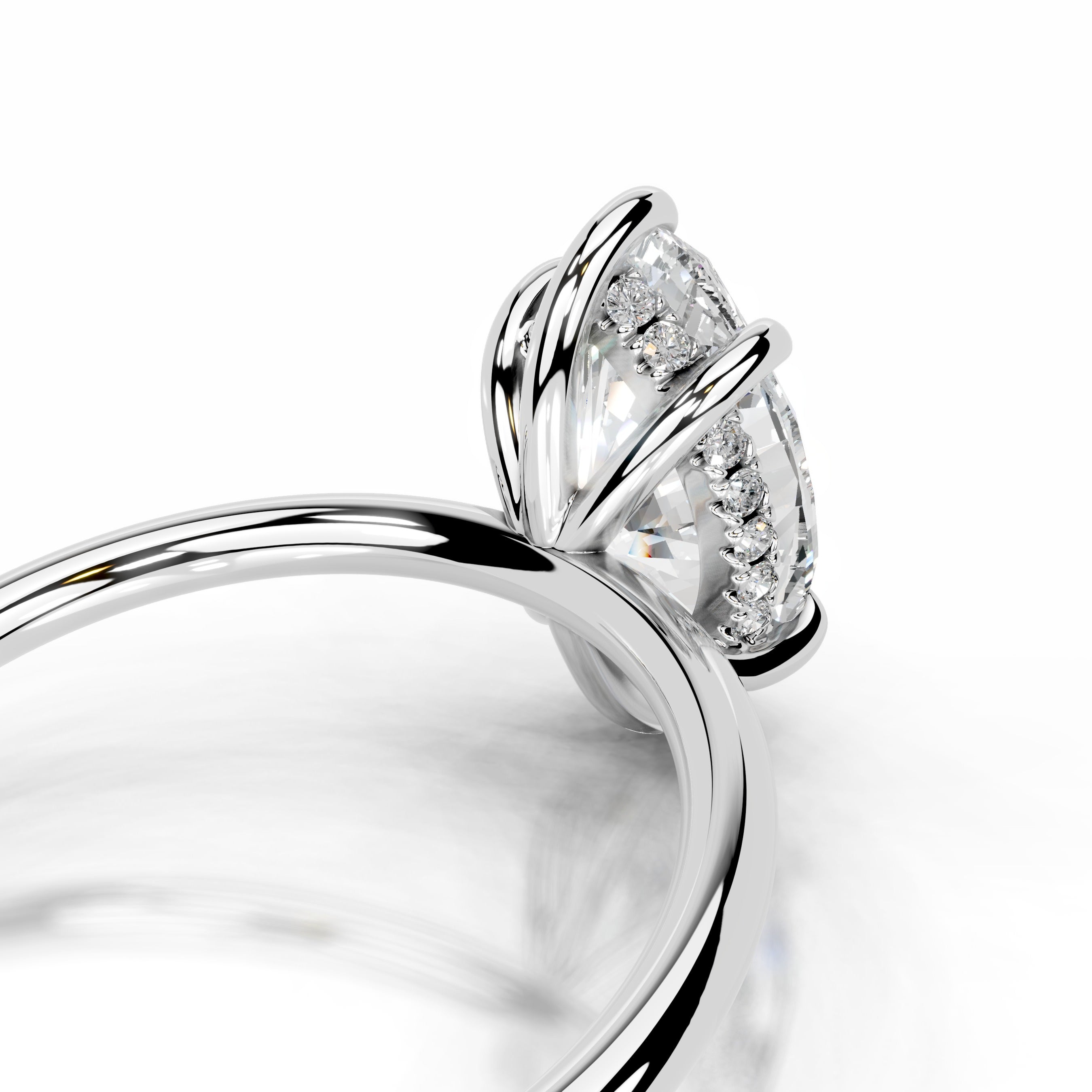 Willow Diamond Engagement Ring - 14K White Gold