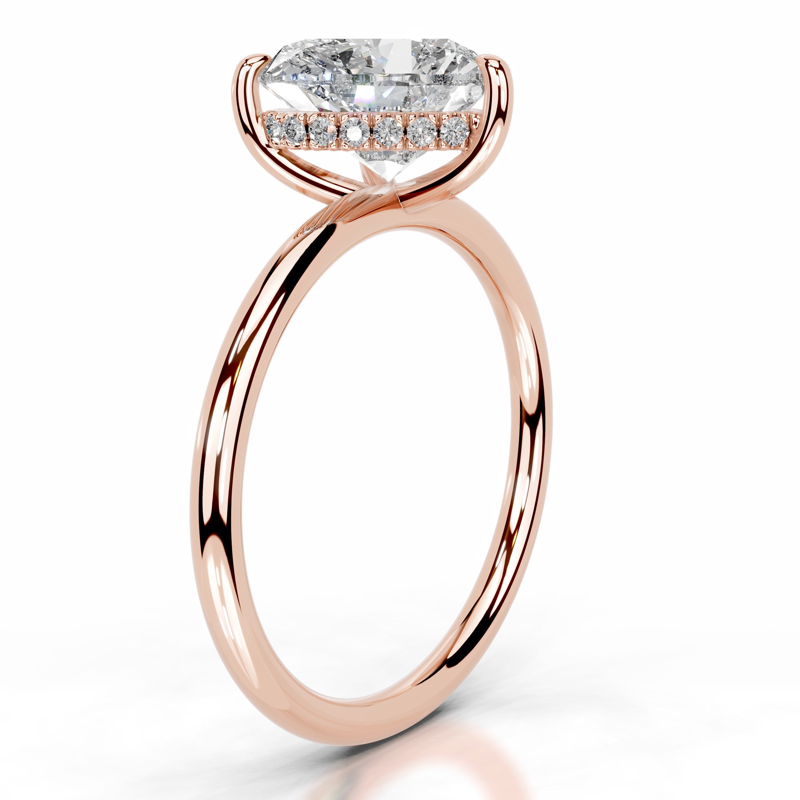Willow Diamond Engagement Ring - 14K Rose Gold - Main Stone 1.65 Carat