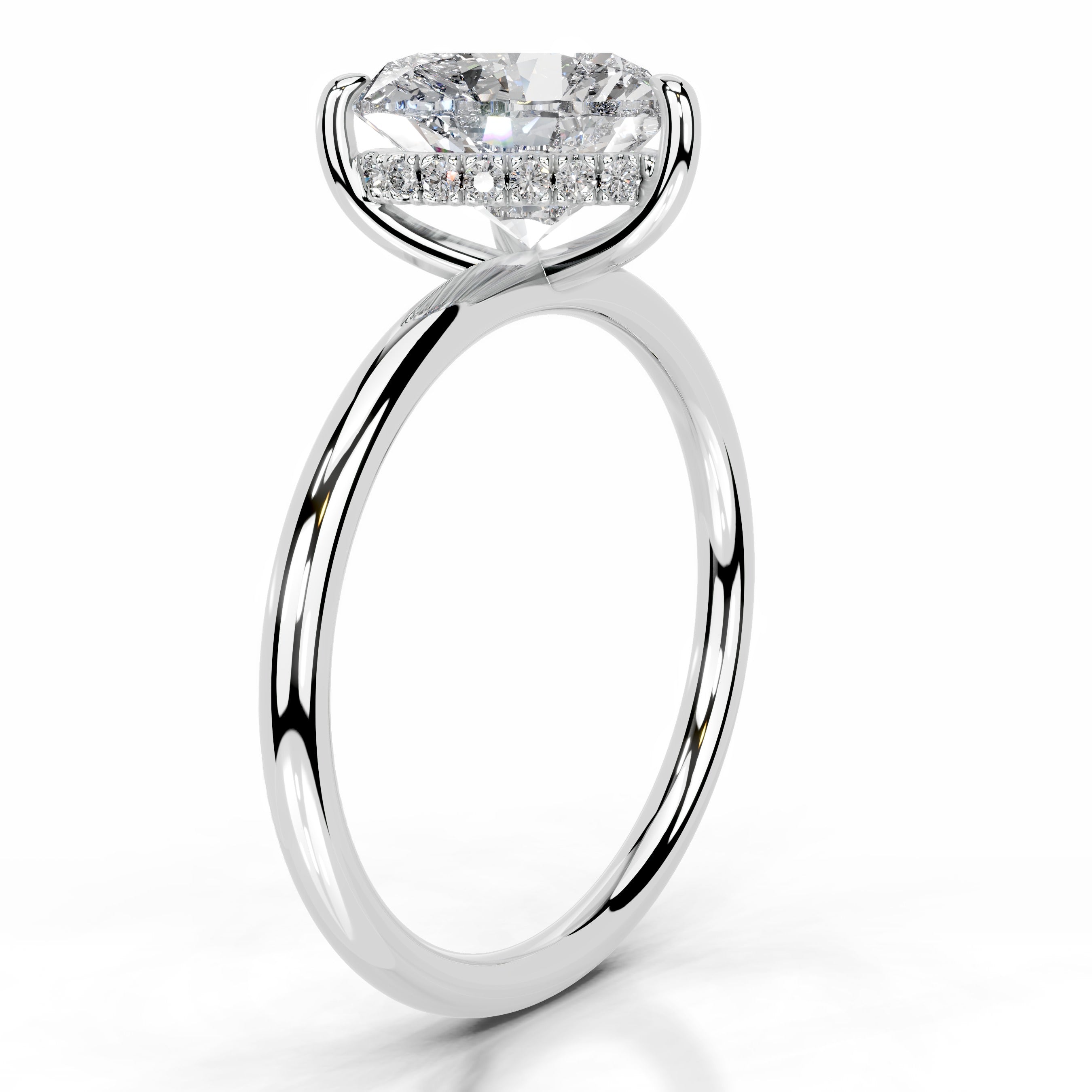 Willow Diamond Engagement Ring - Platinum