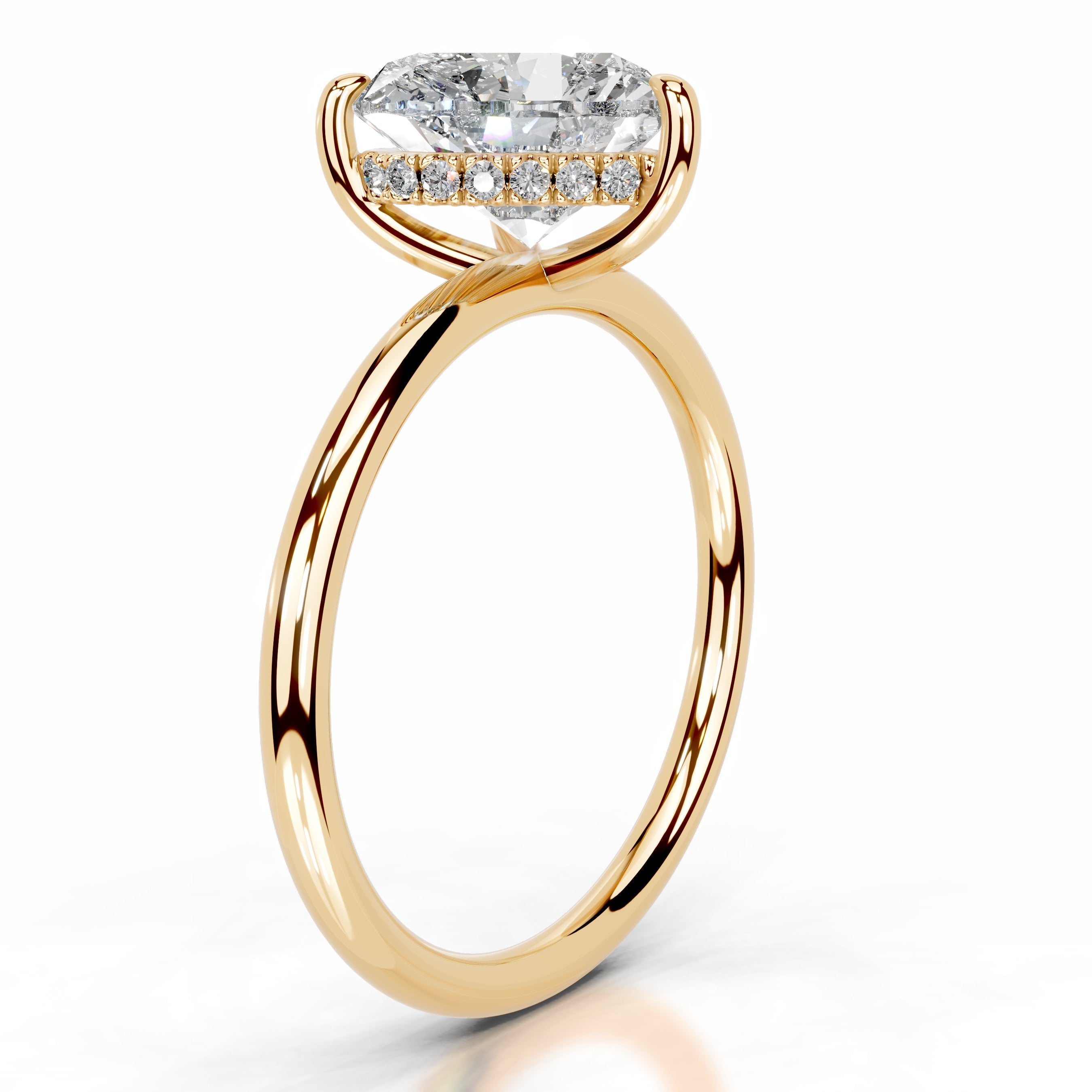 Willow Diamond Engagement Ring - 18K Yellow Gold