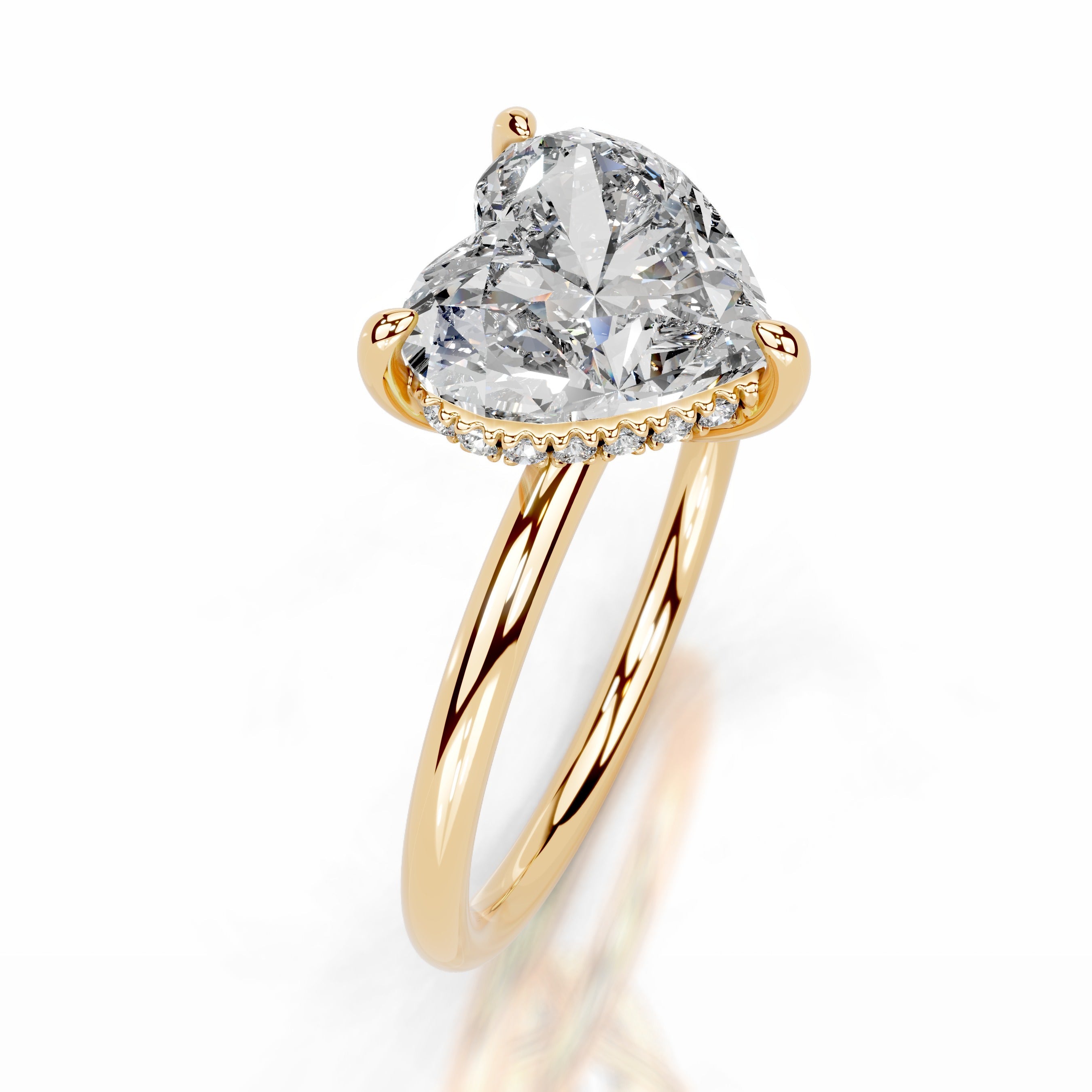 Willow Diamond Engagement Ring - 18K Yellow Gold - Main Stone 1.65 Carat