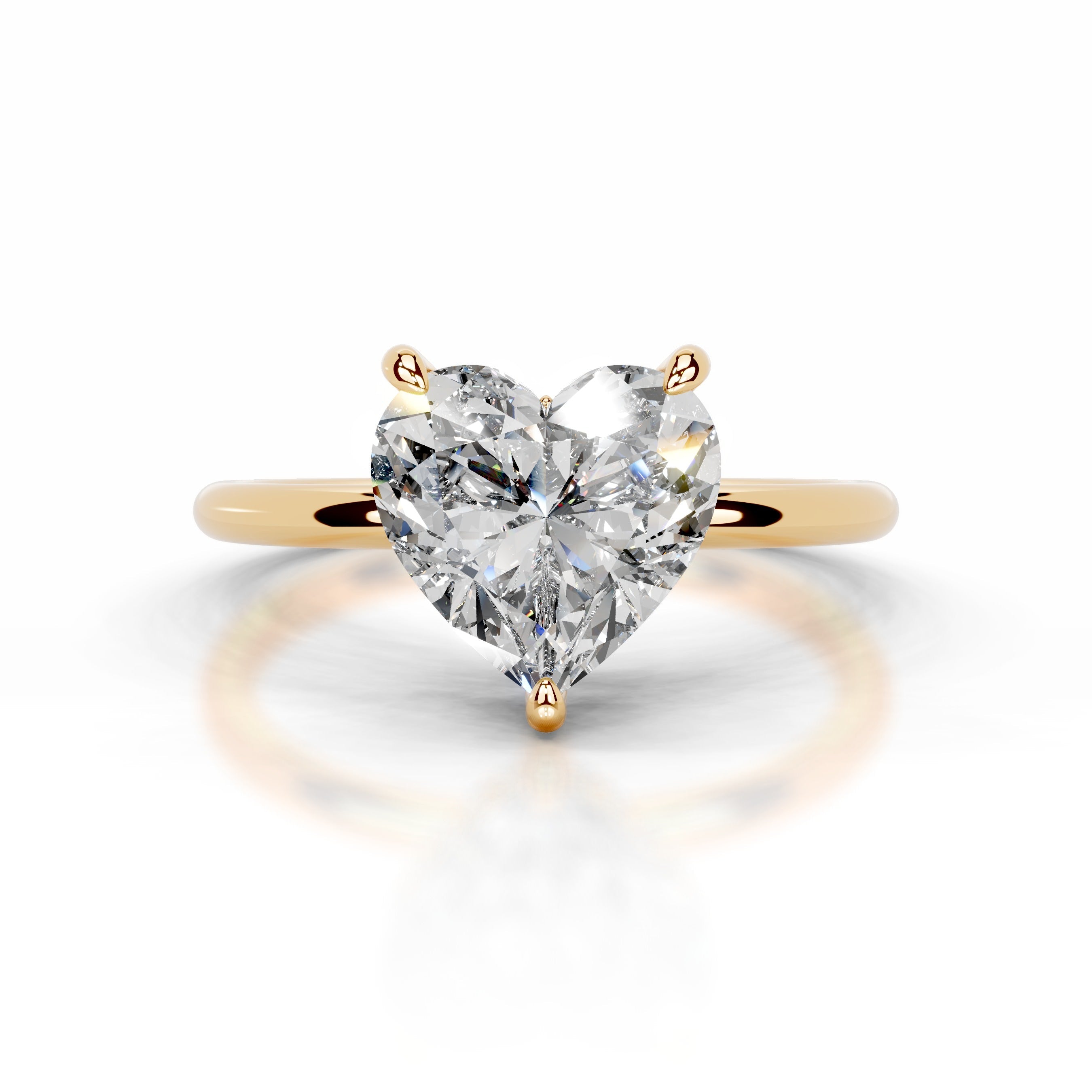 Willow Diamond Engagement Ring 18K Yellow Gold, Hidden Halo