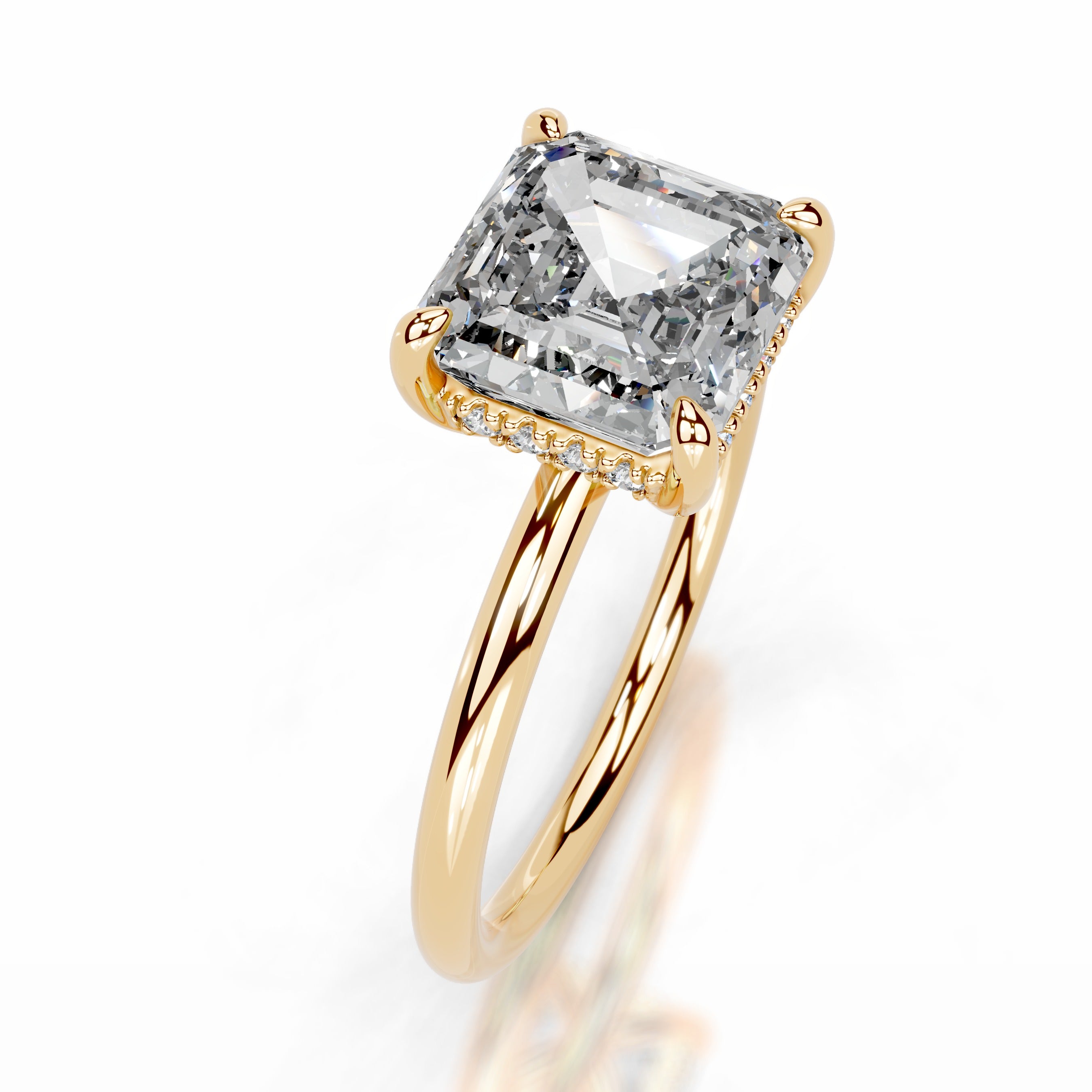 Willow Diamond Engagement Ring - 18K Yellow Gold