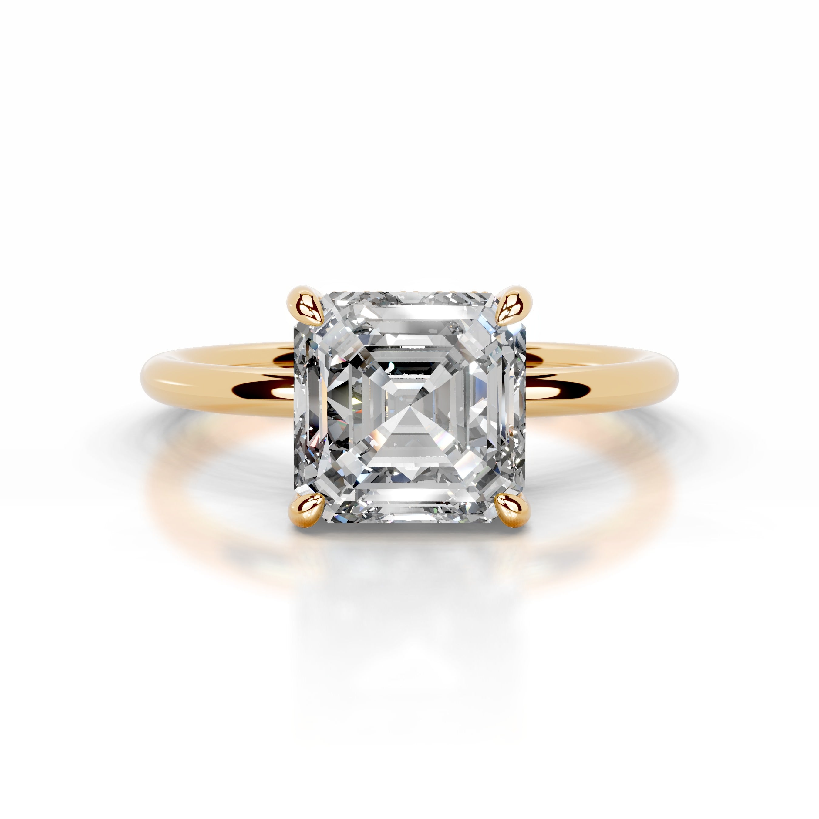 Willow Diamond Engagement Ring - 18K Yellow Gold