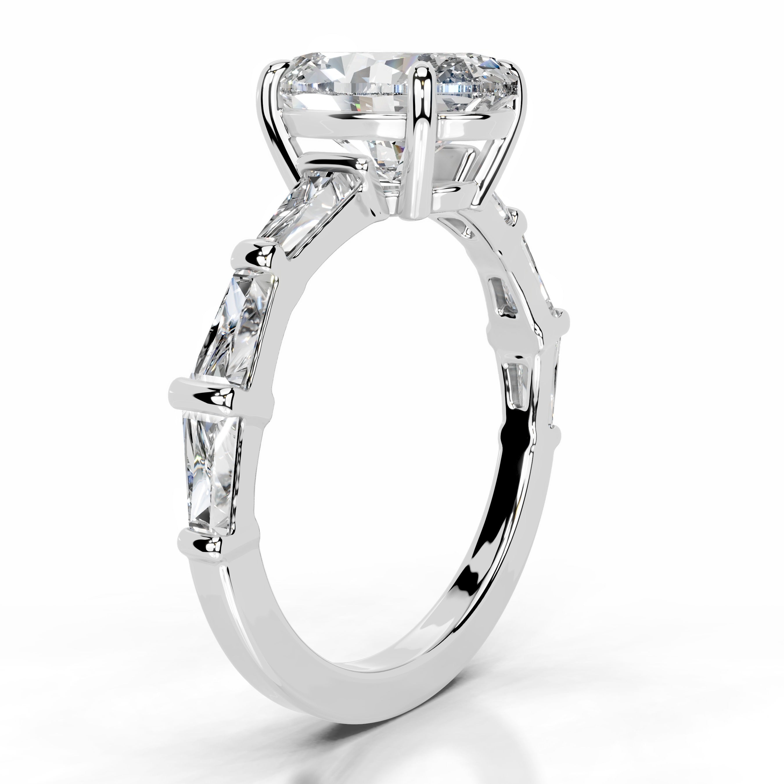 Nidia Diamond Engagement Ring - 14K White Gold