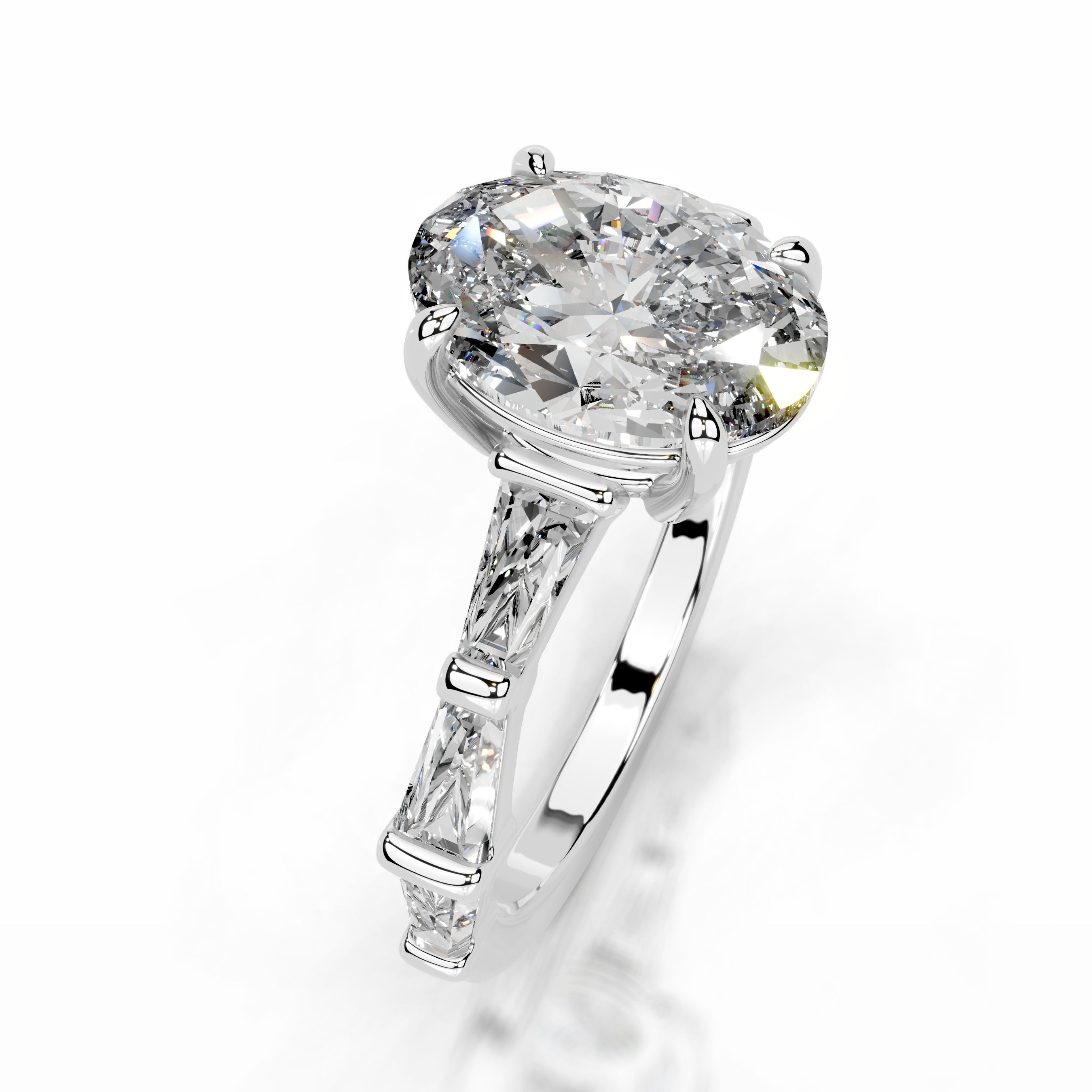 Nidia Diamond Engagement Ring - 14K White Gold