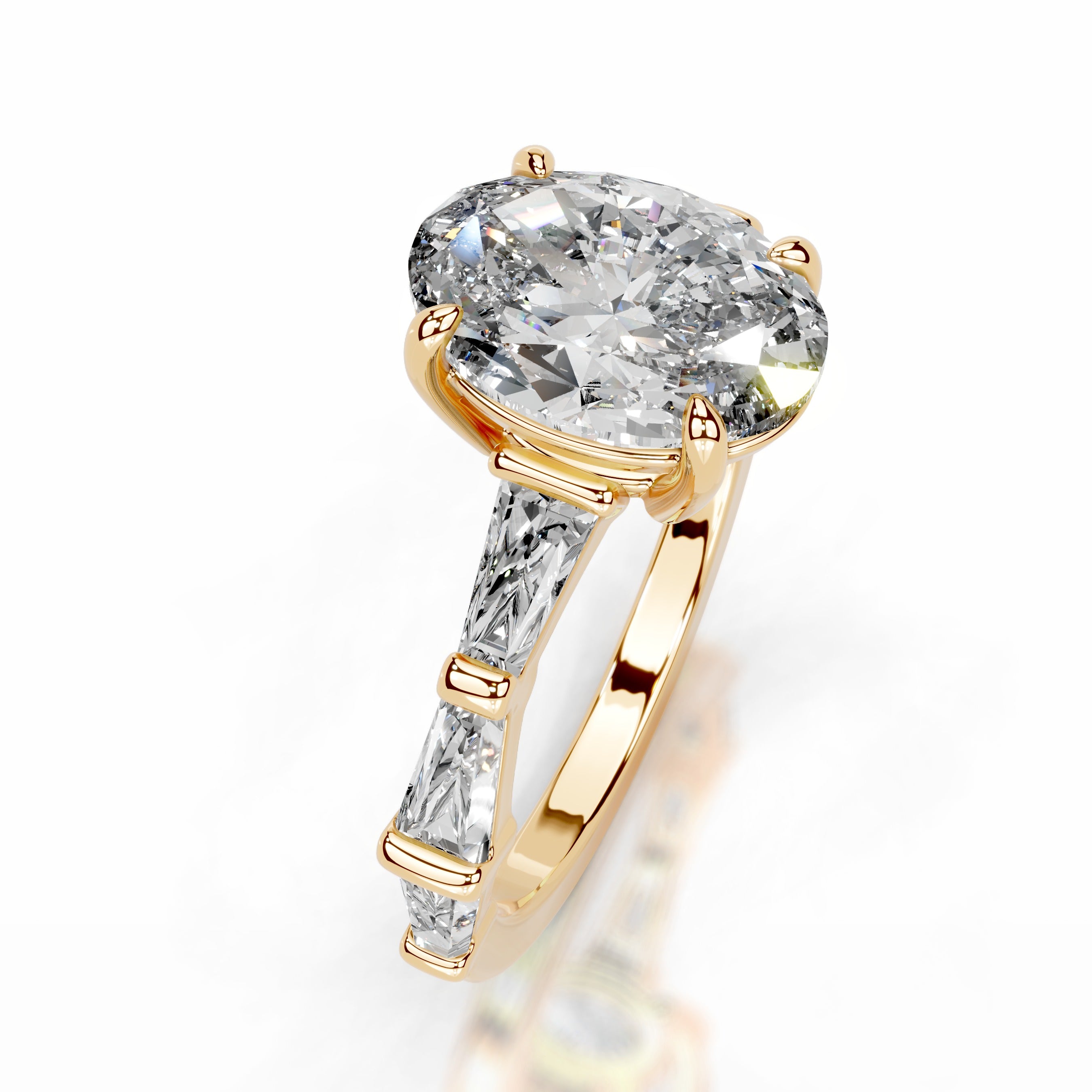 Nidia Diamond Engagement Ring - 18K Yellow Gold