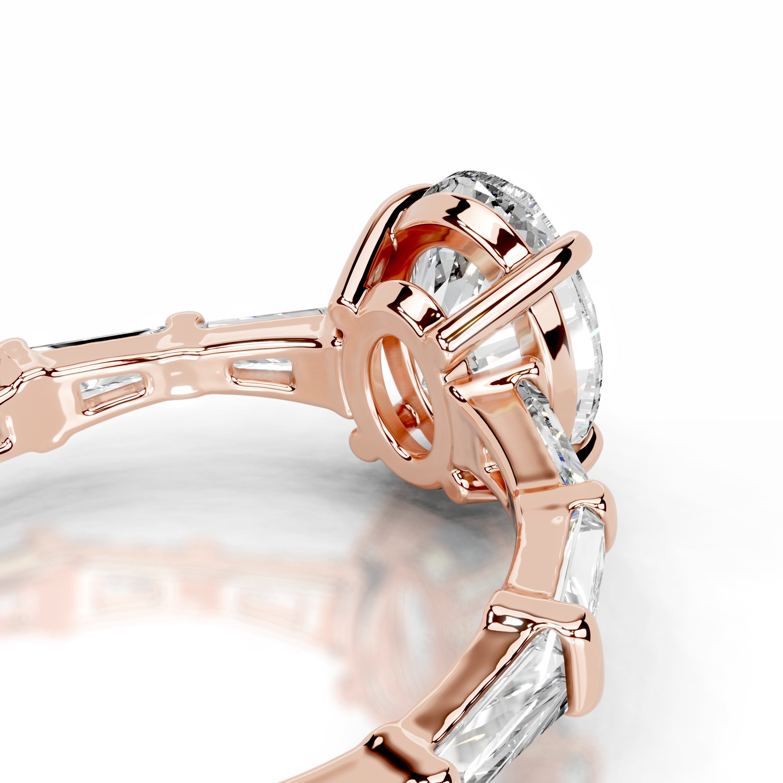 Nidia Diamond Engagement Ring - 14K Rose Gold