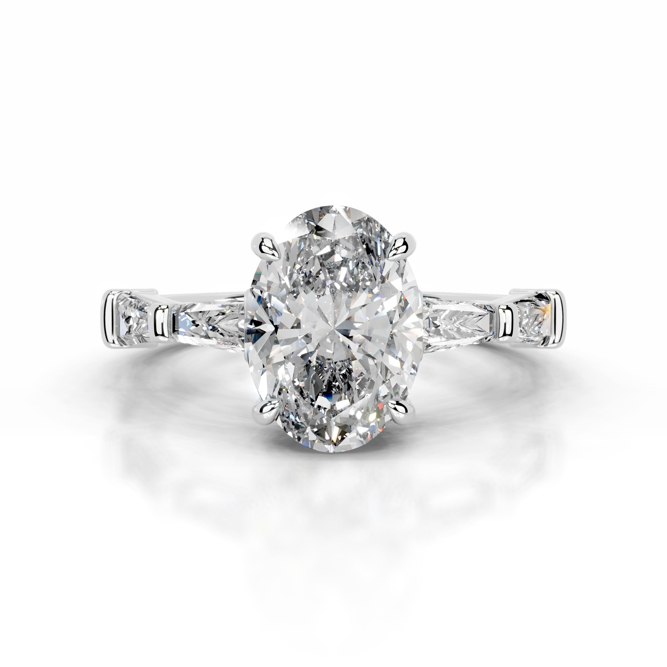 Nidia Diamond Engagement Ring - 14K White Gold