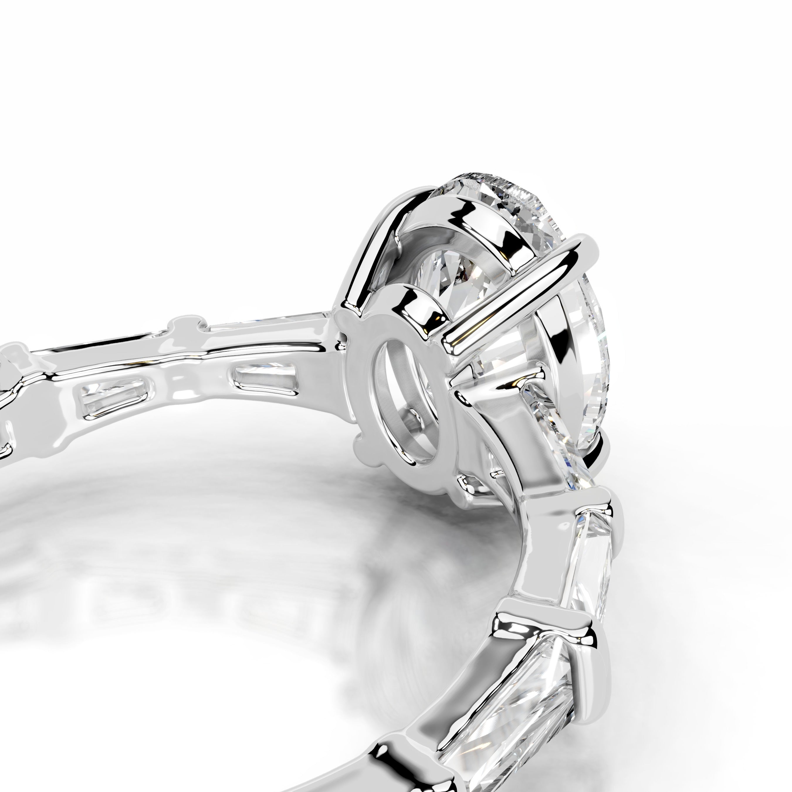 Nidia Diamond Engagement Ring - 14K White Gold