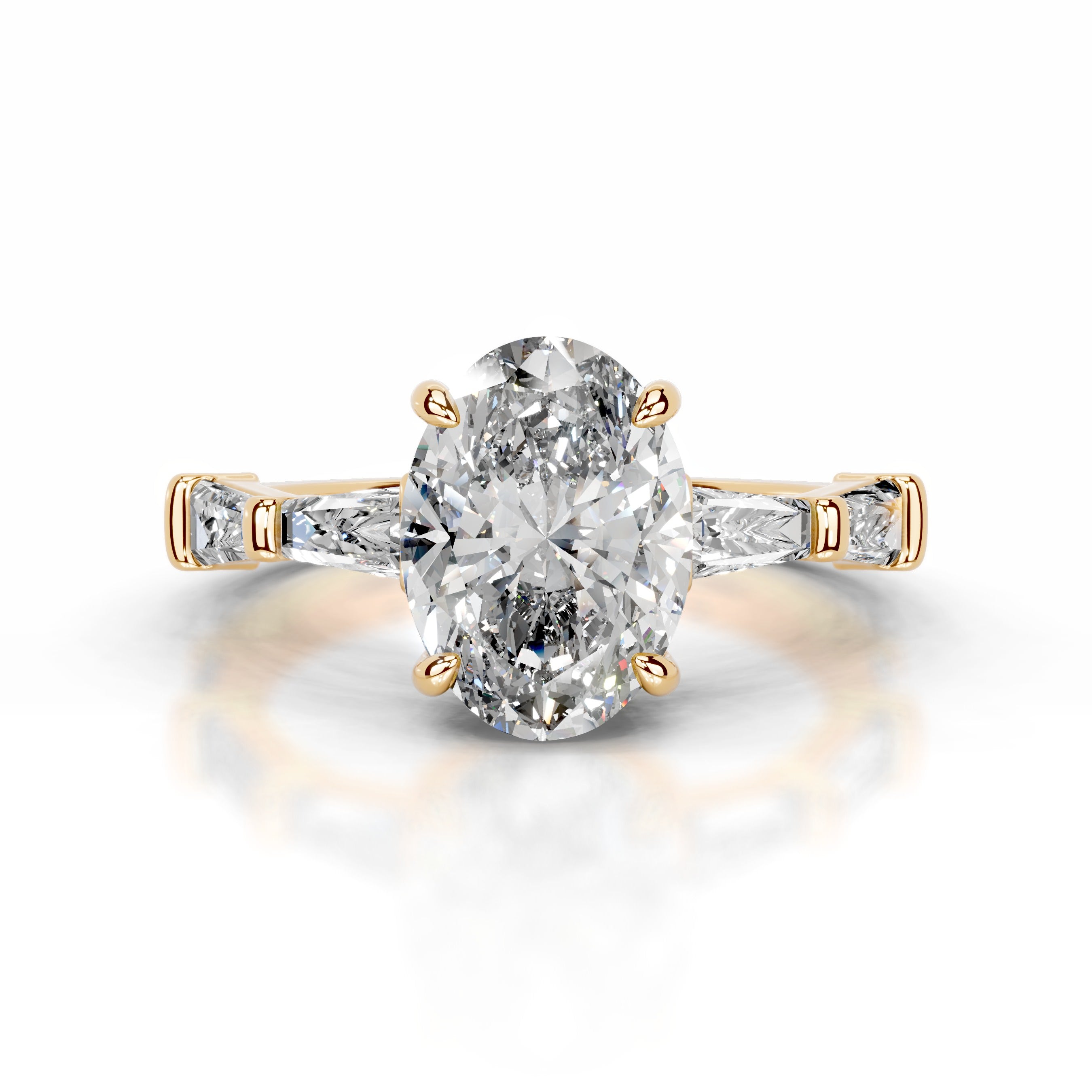 Nidia Diamond Engagement Ring - 18K Yellow Gold